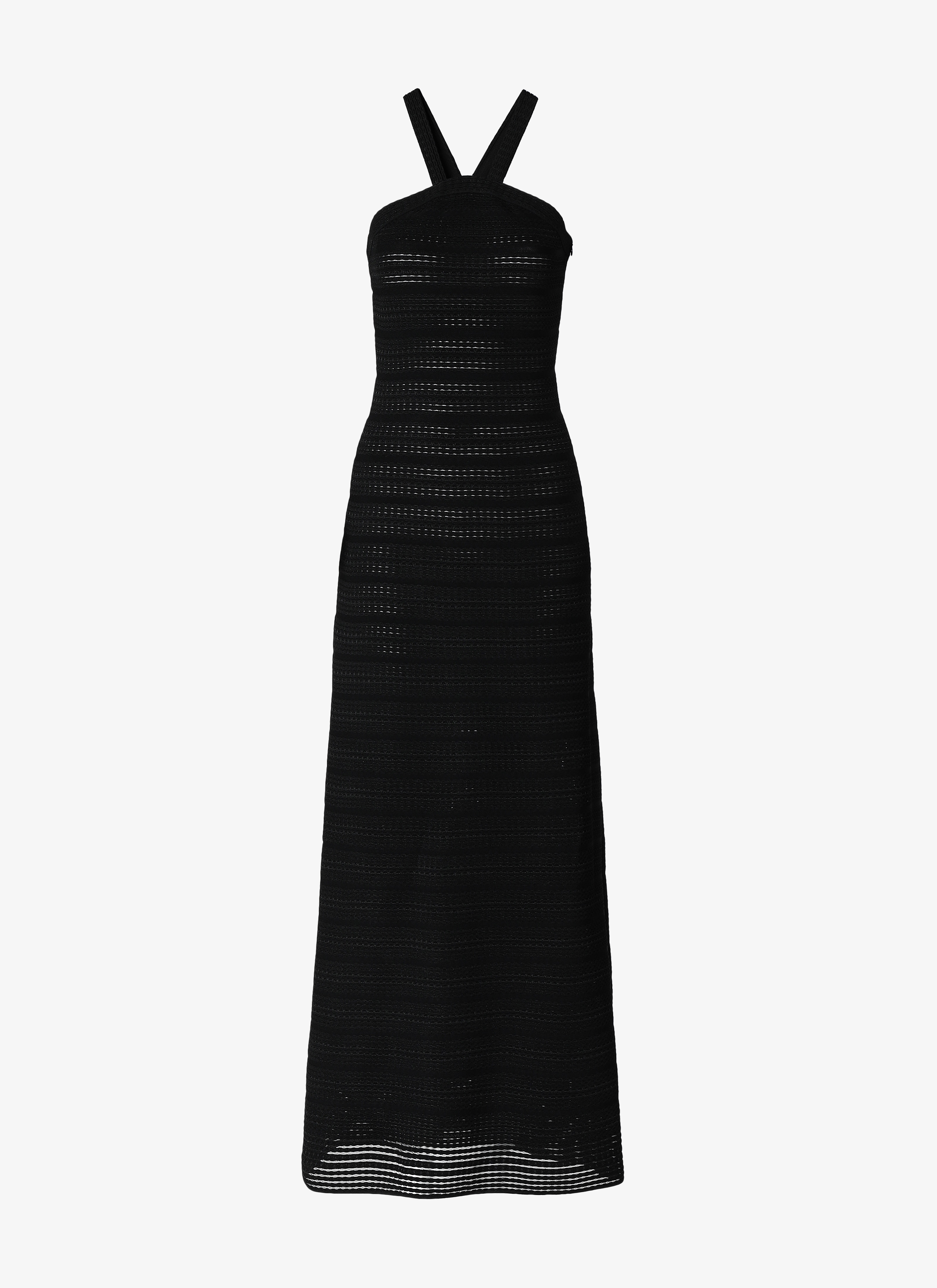 ALAÏA NOIR ROBE DOS NU EN MAILLE