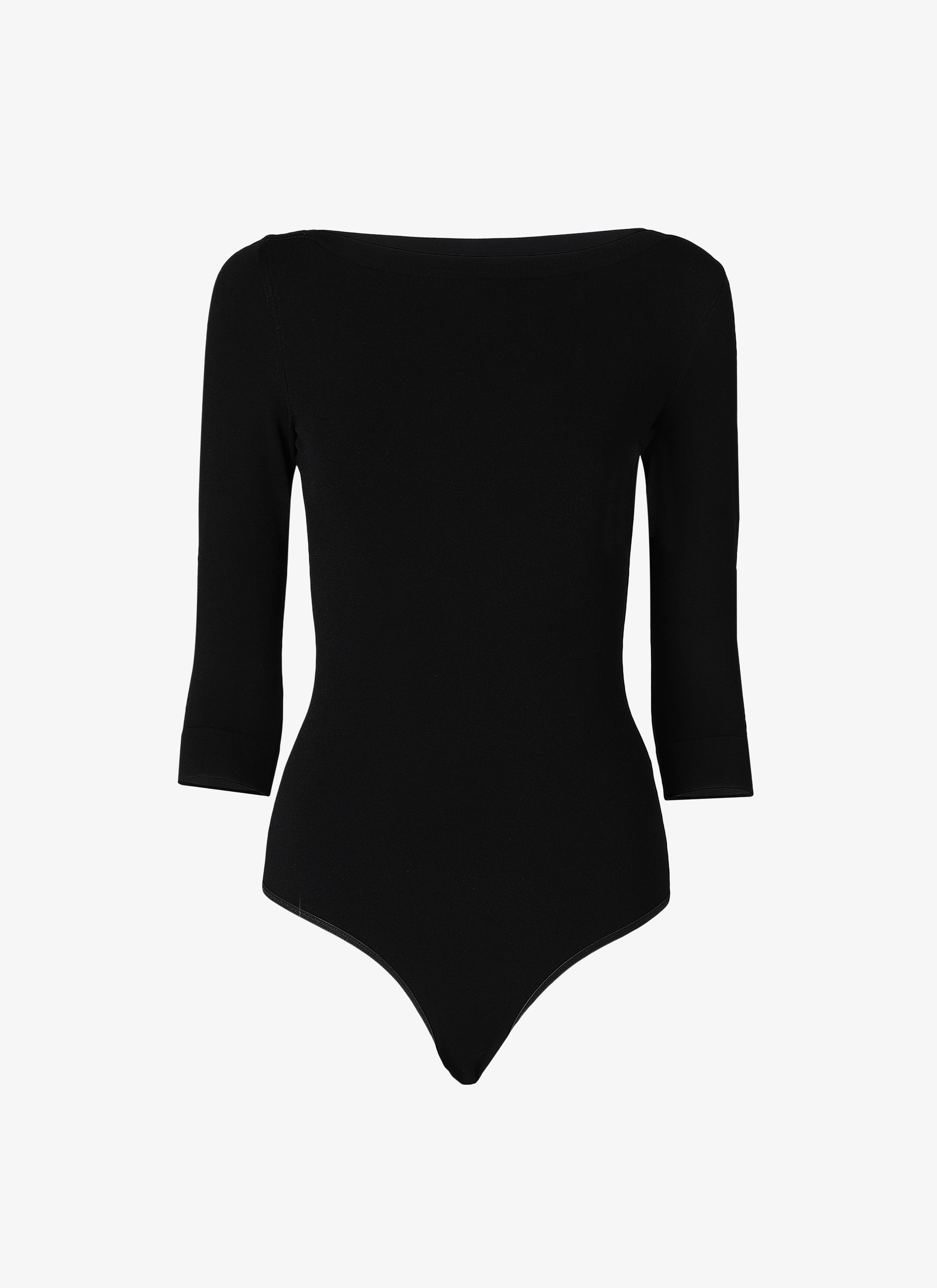 ALAÏA BLACK LONG-SLEEVED BODYSUIT