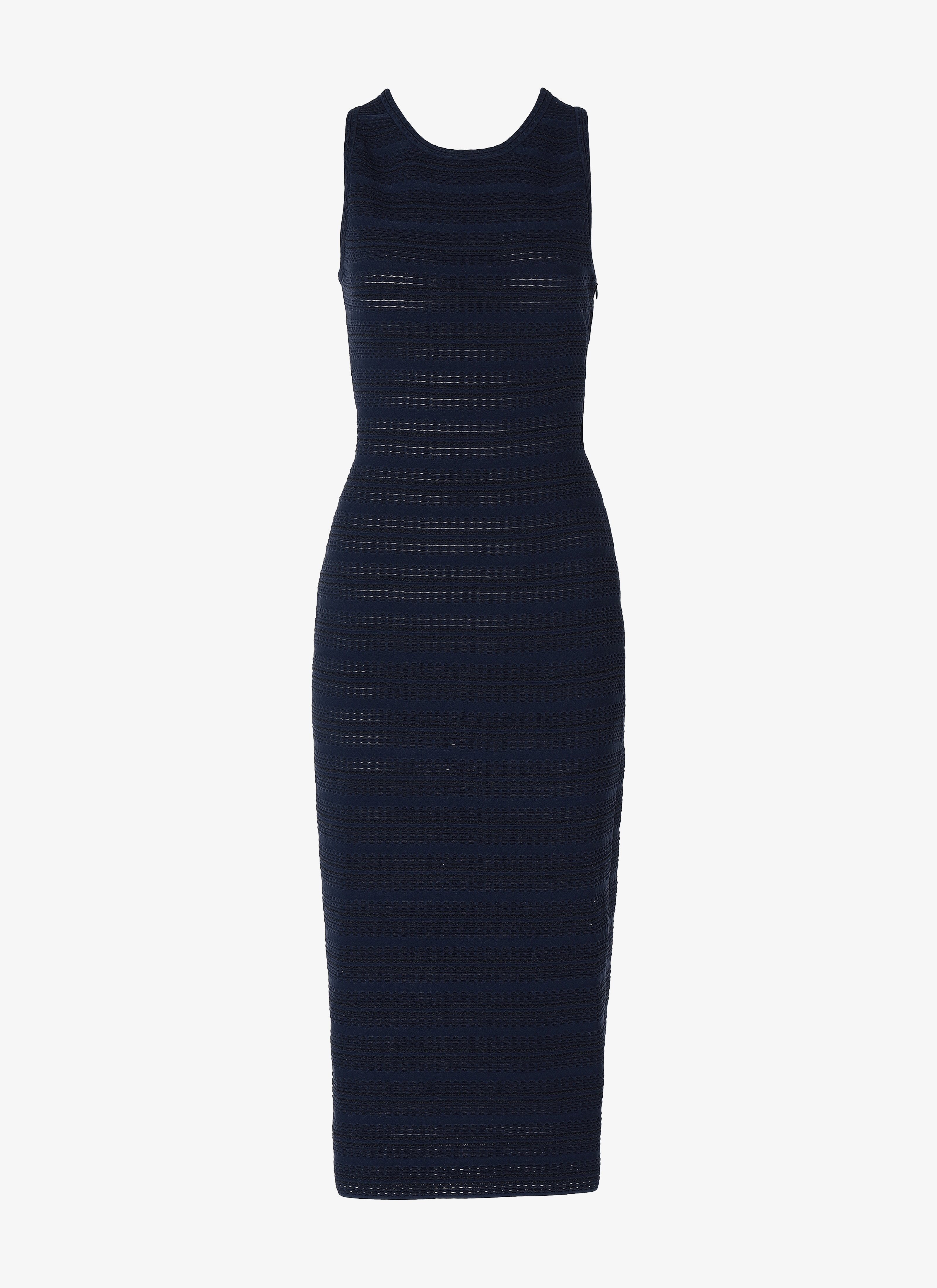ALAÏA NACHTBLAU SLEEVELESS DRESS BROCART NIGHT