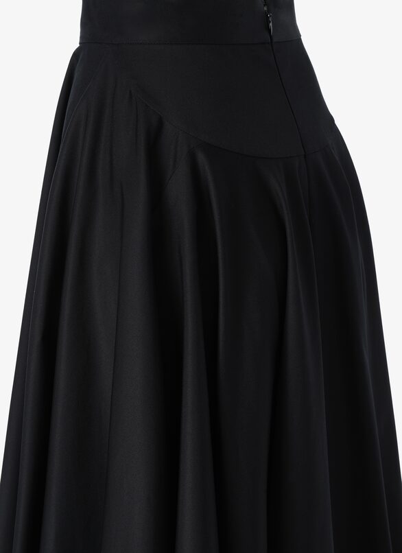 SKIRT GABARDINE DE COTON BLACK ALAÏA BLACK  SKIRT GABARDINE DE COTON BLACK