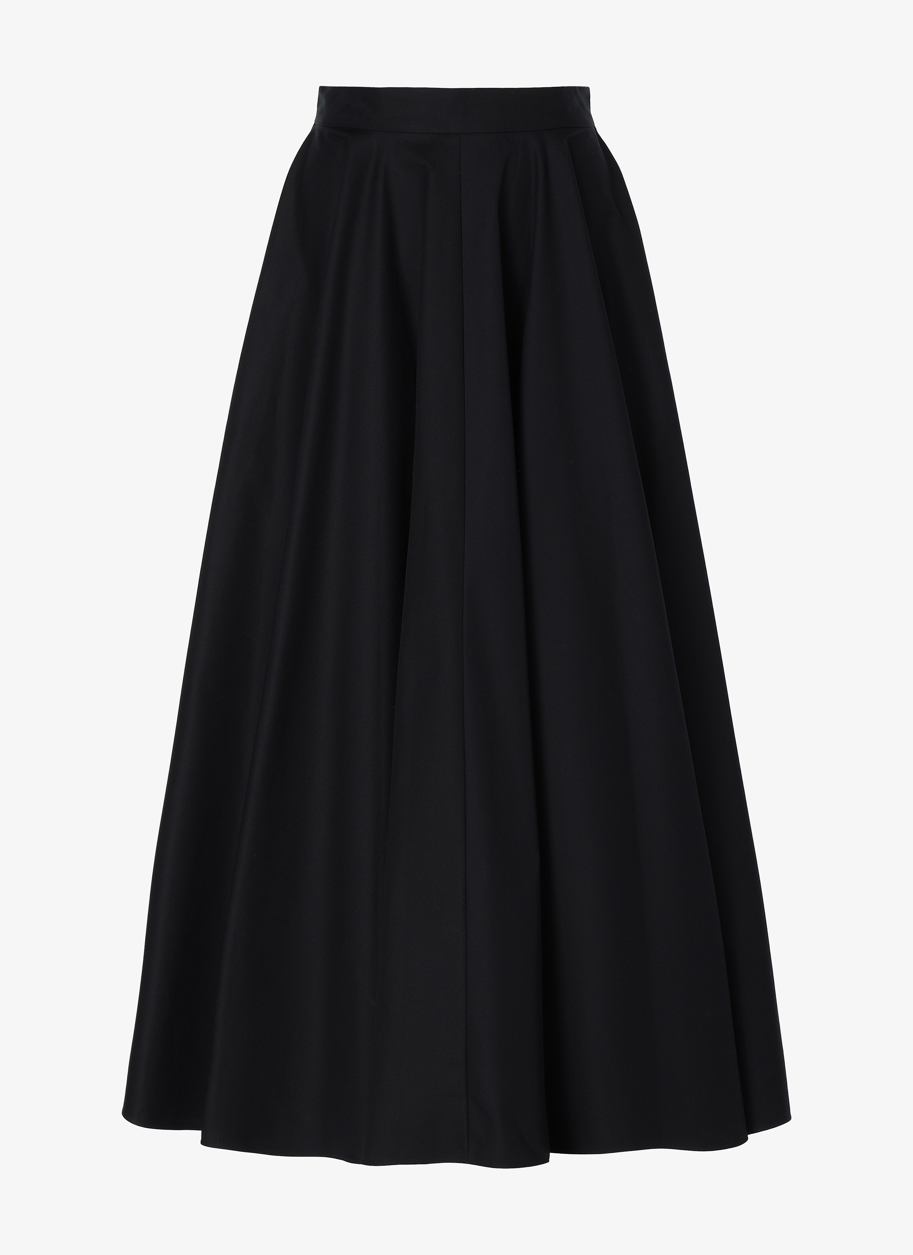 Women's SKIRT GABARDINE DE COTON BLACK | ALAÏA US