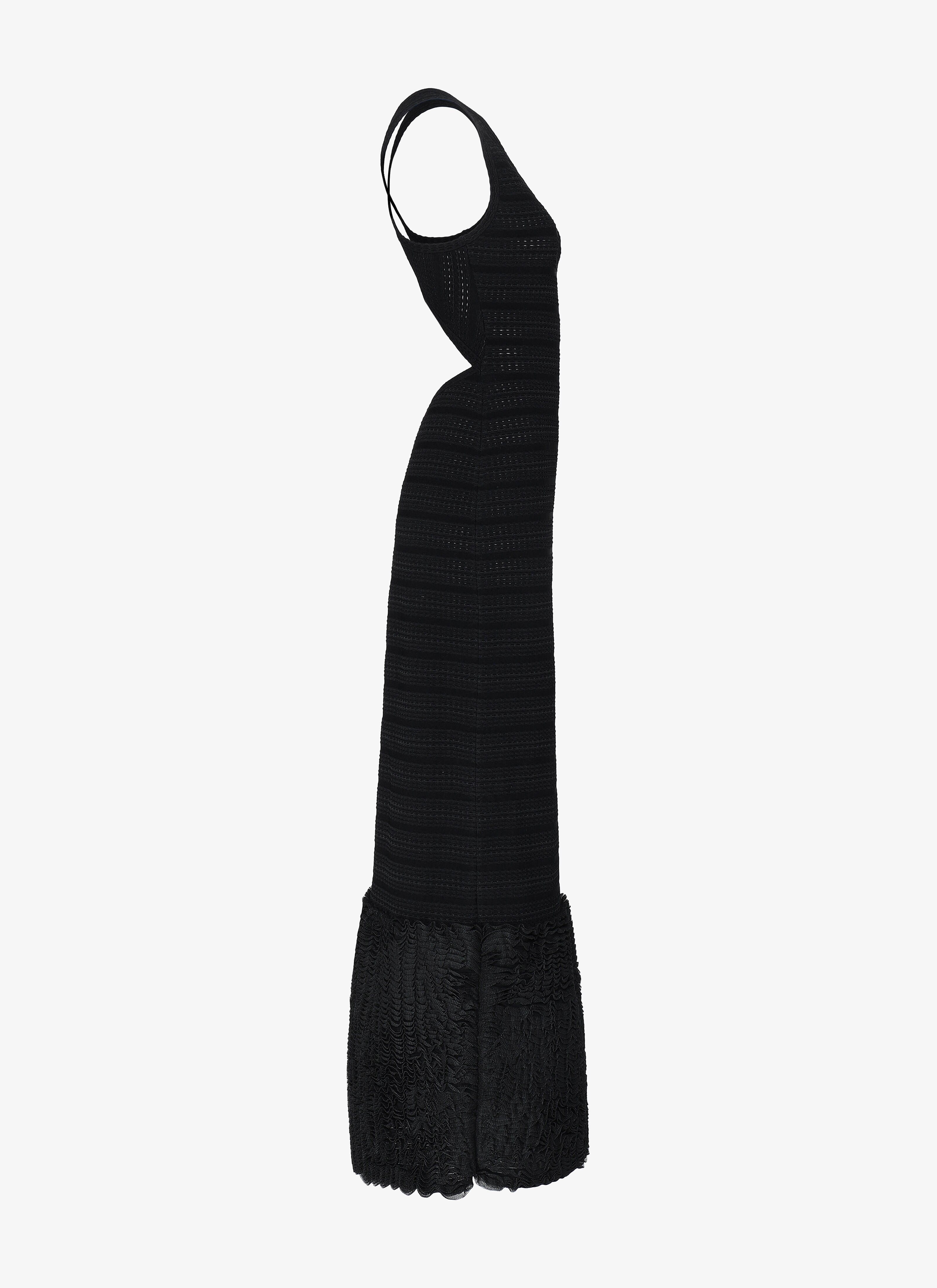 ALAÏA BLACK LONG KNITTED DRESS