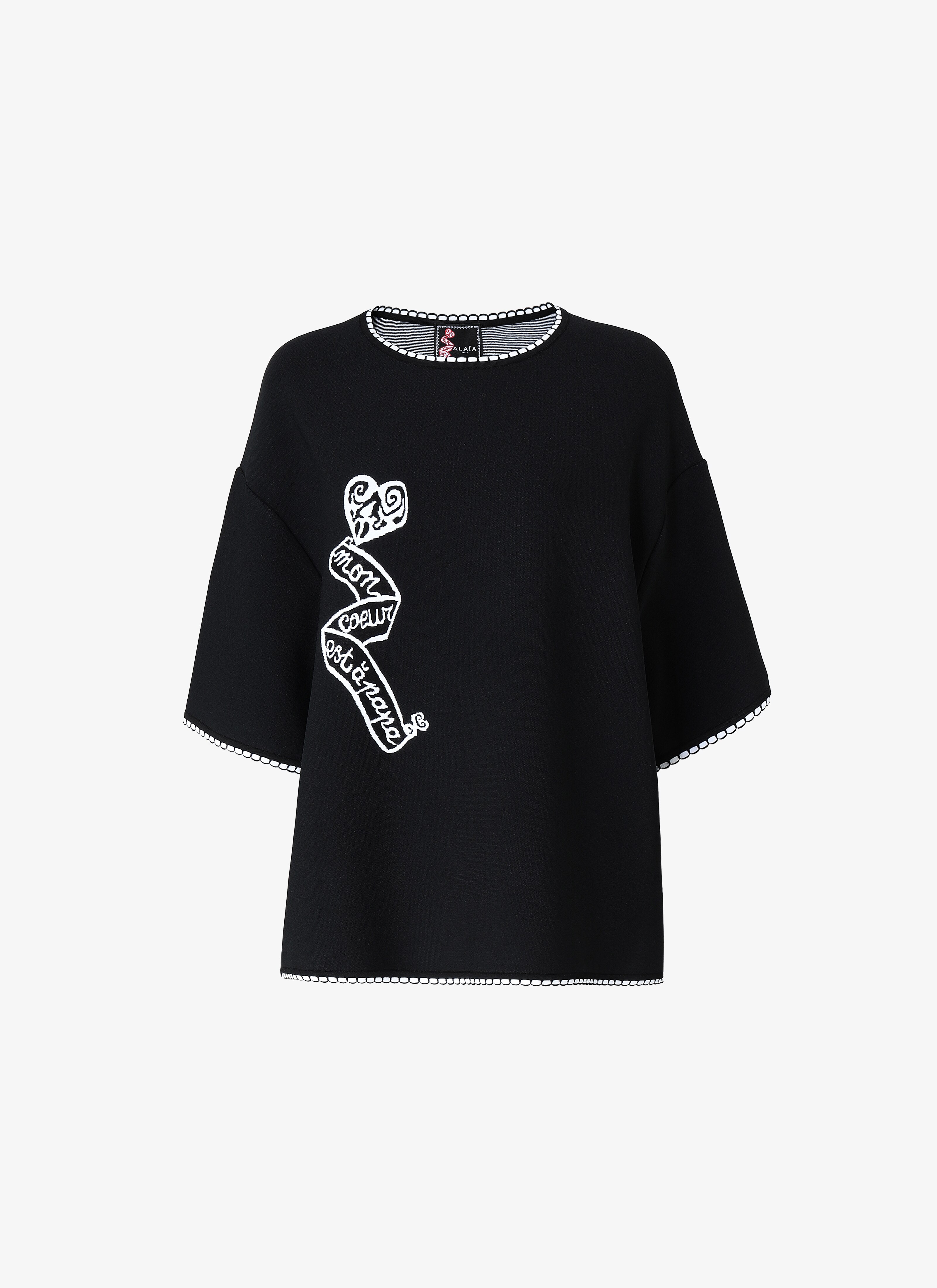 ALAÏA PULL NOIR/BLANC