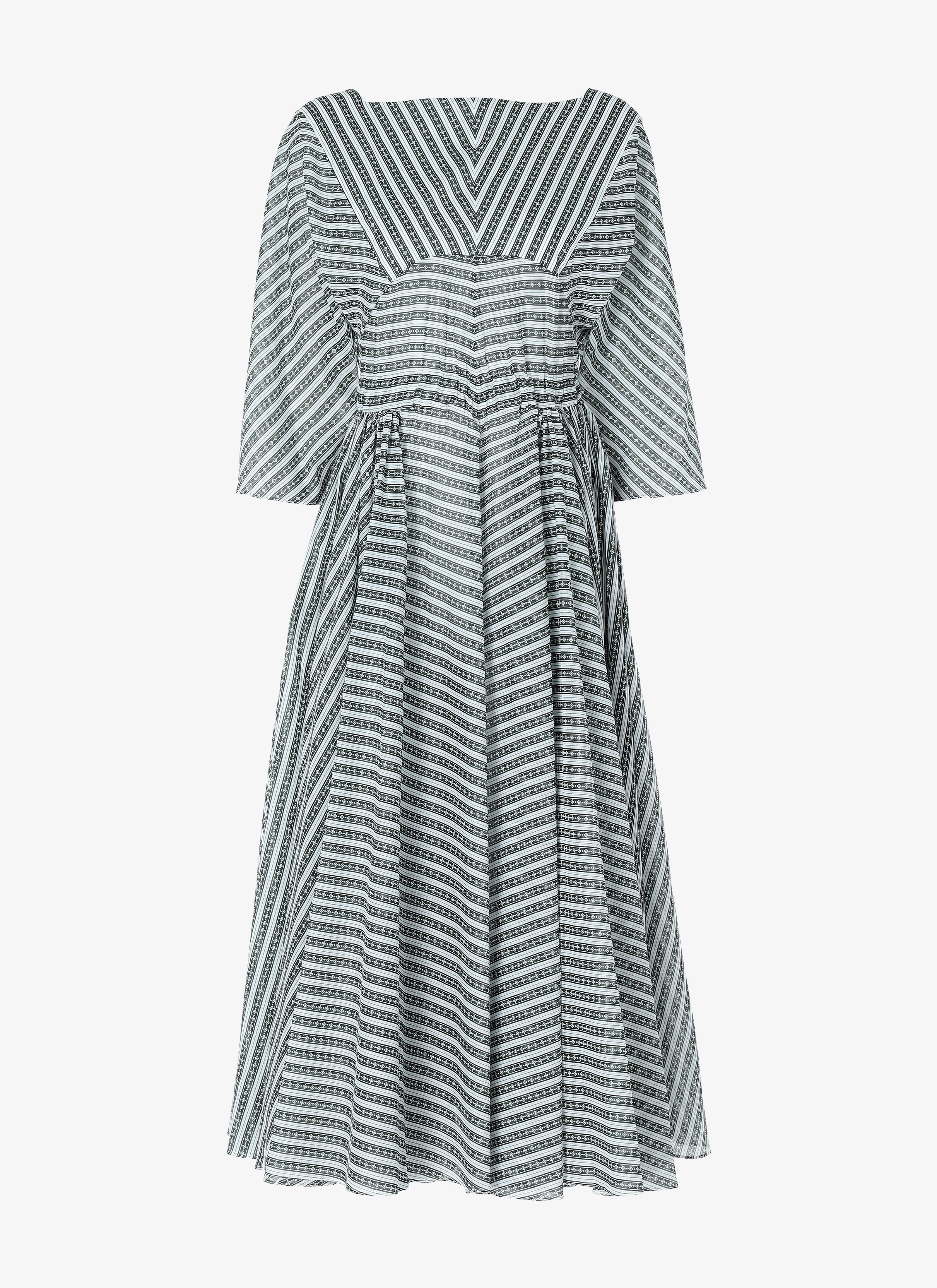 ALAÏA WHITE/GREEN DRESSES