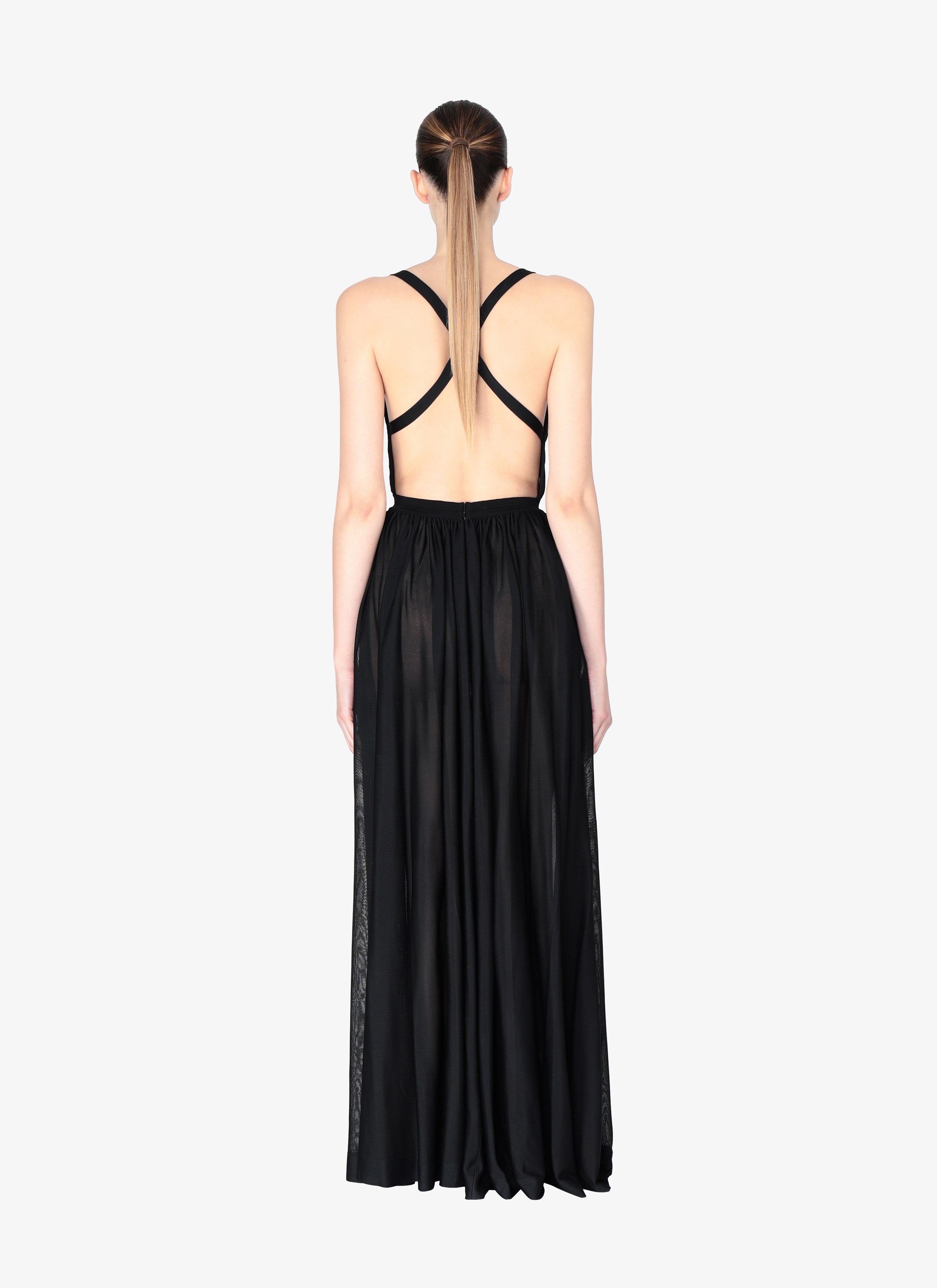 Long Open Back Dress Long Open Back Dress - maison-alaia.com