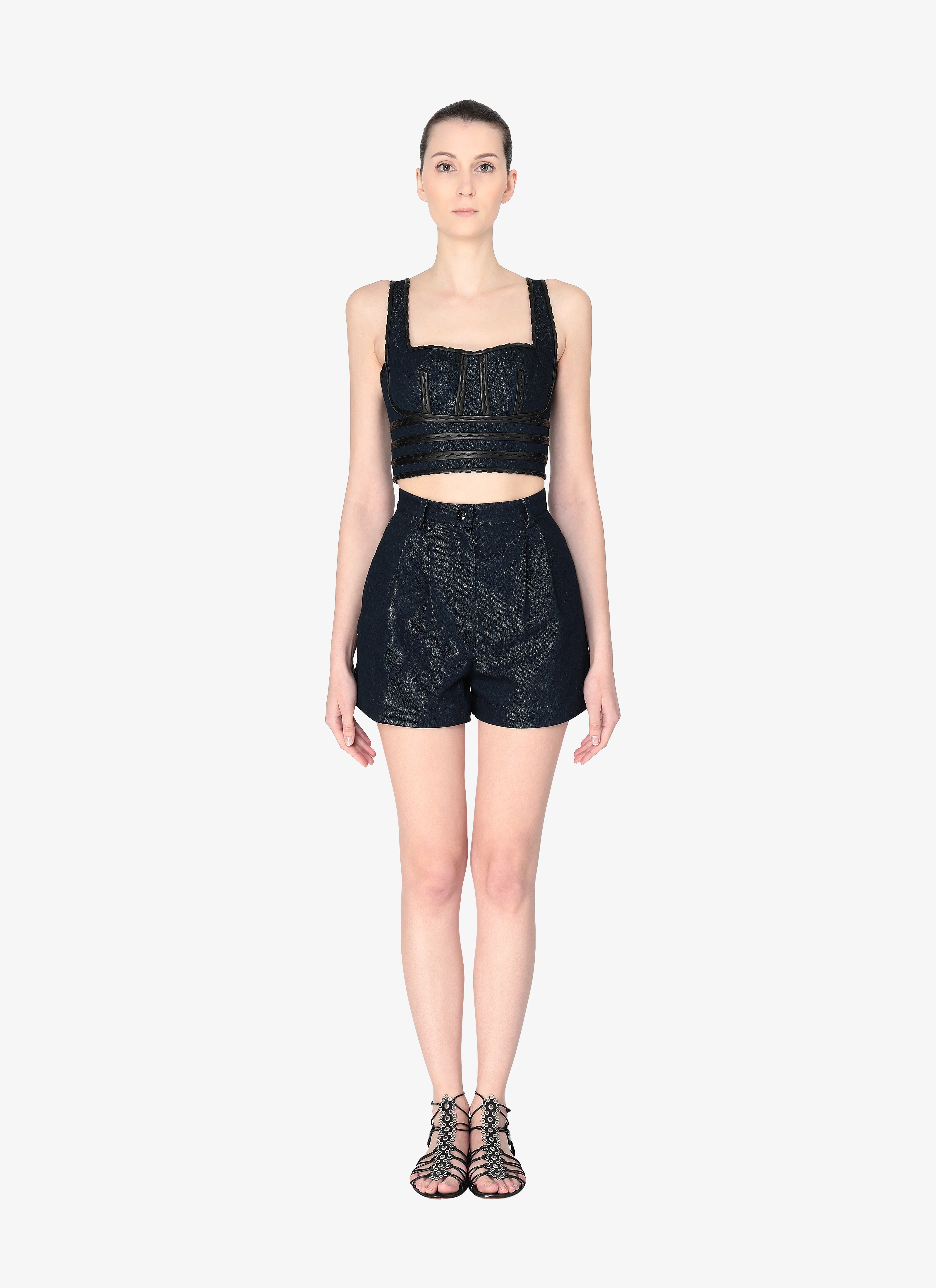 Denim Bustier Top Denim Bustier Top - maison-alaia.com