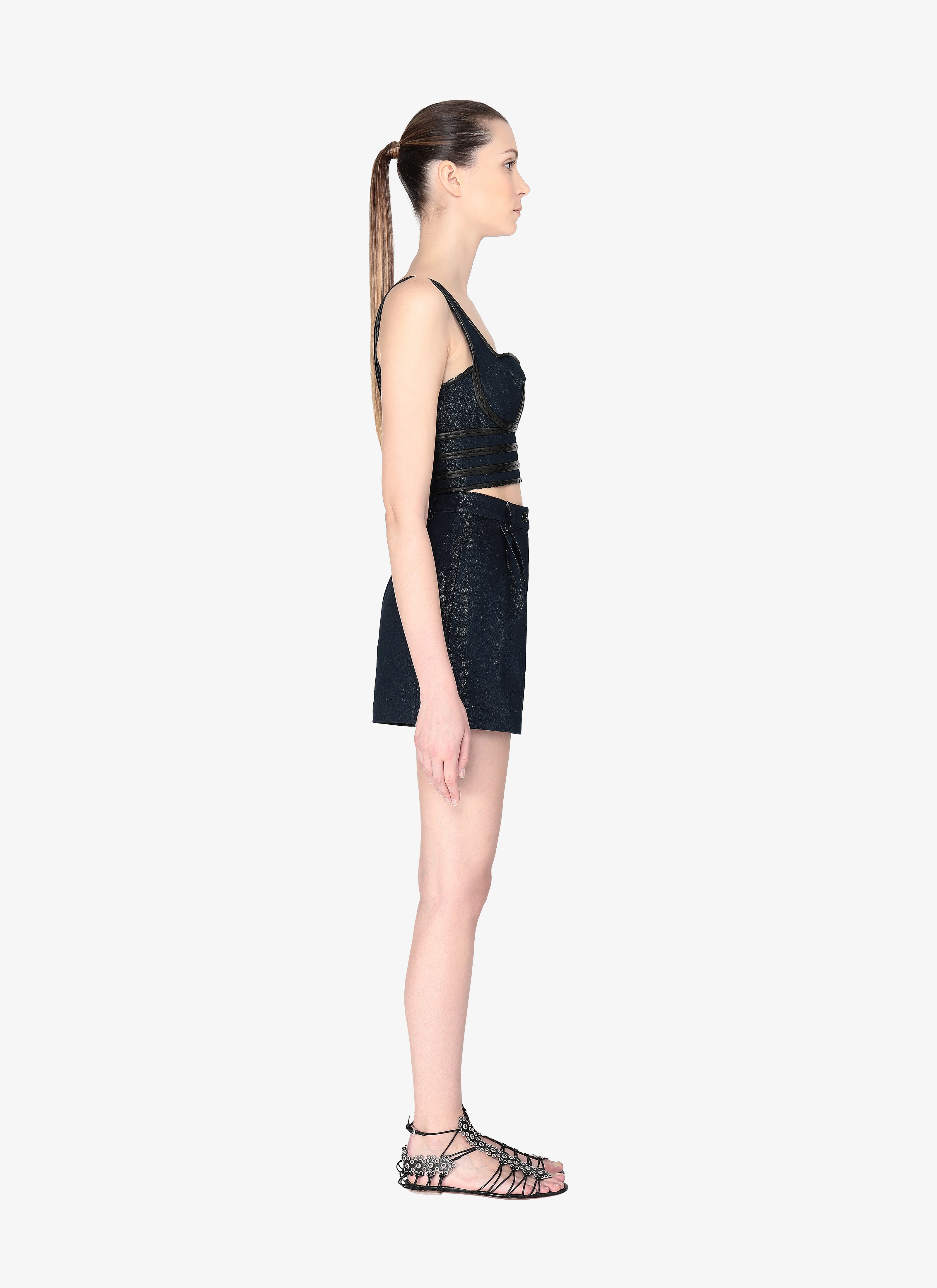 Denim Bustier Top Denim Bustier Top - maison-alaia.com