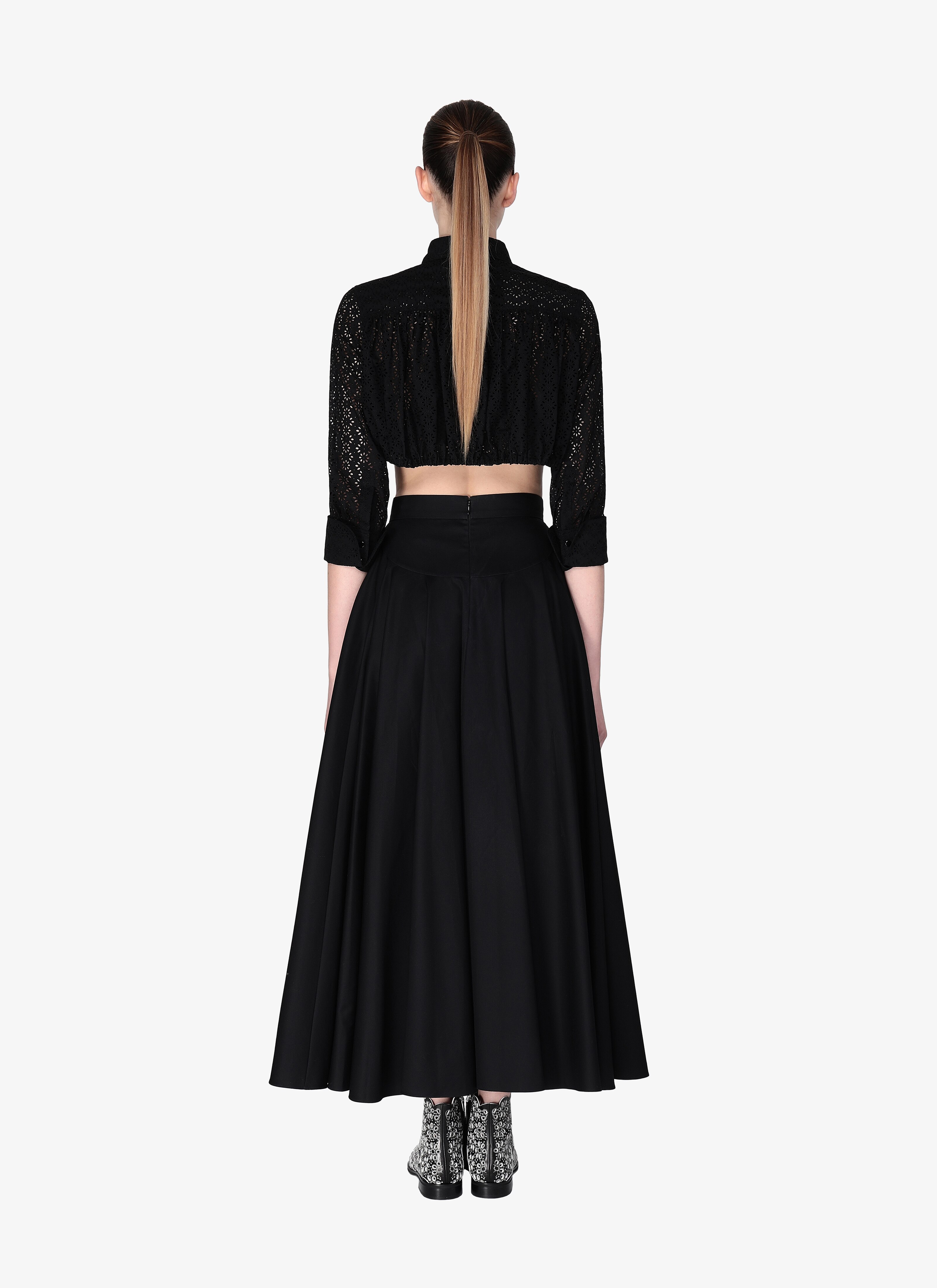 Embroidered Cropped Shirt Embroidered Cropped Shirt - maison-alaia.com