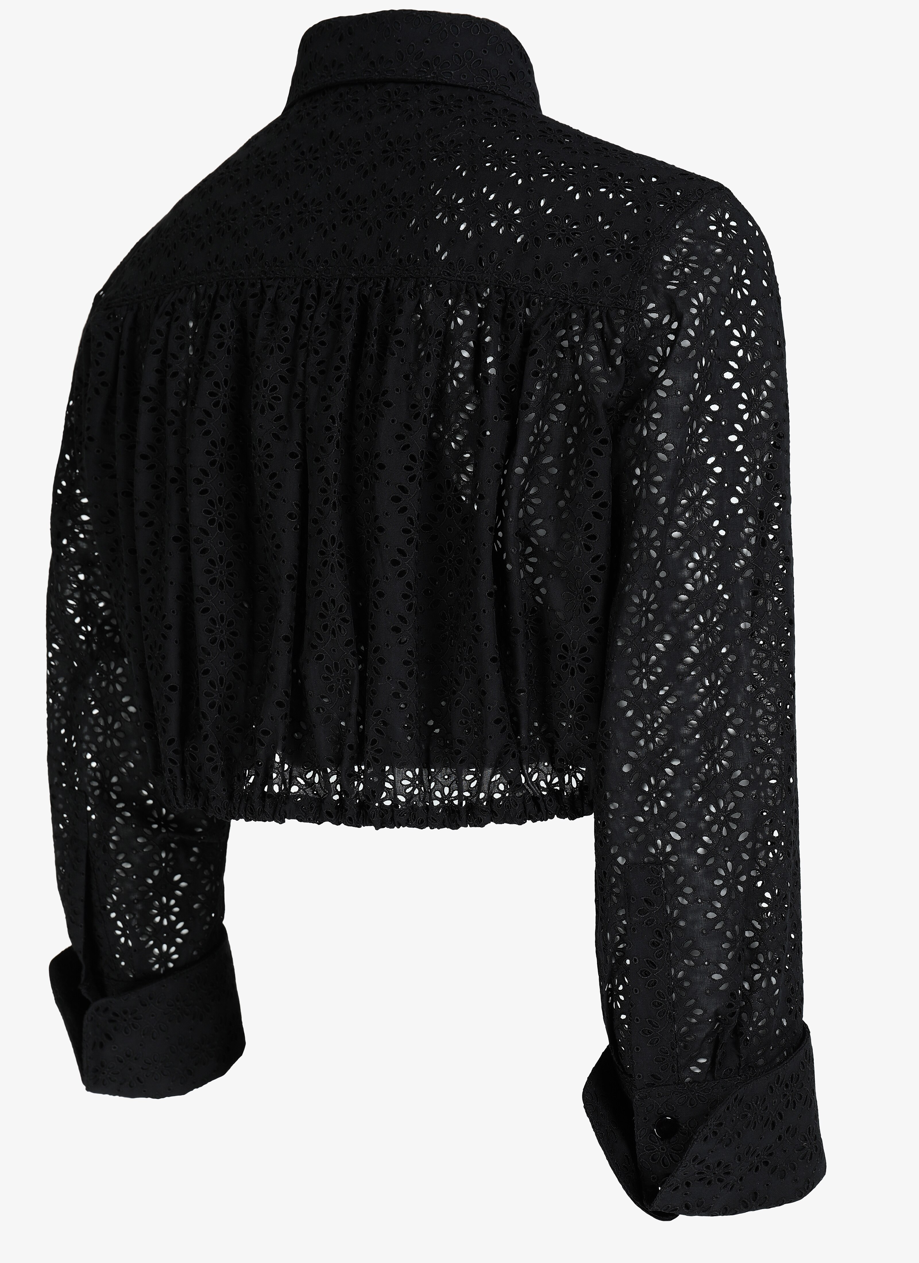 Embroidered Cropped Shirt Embroidered Cropped Shirt - maison-alaia.com