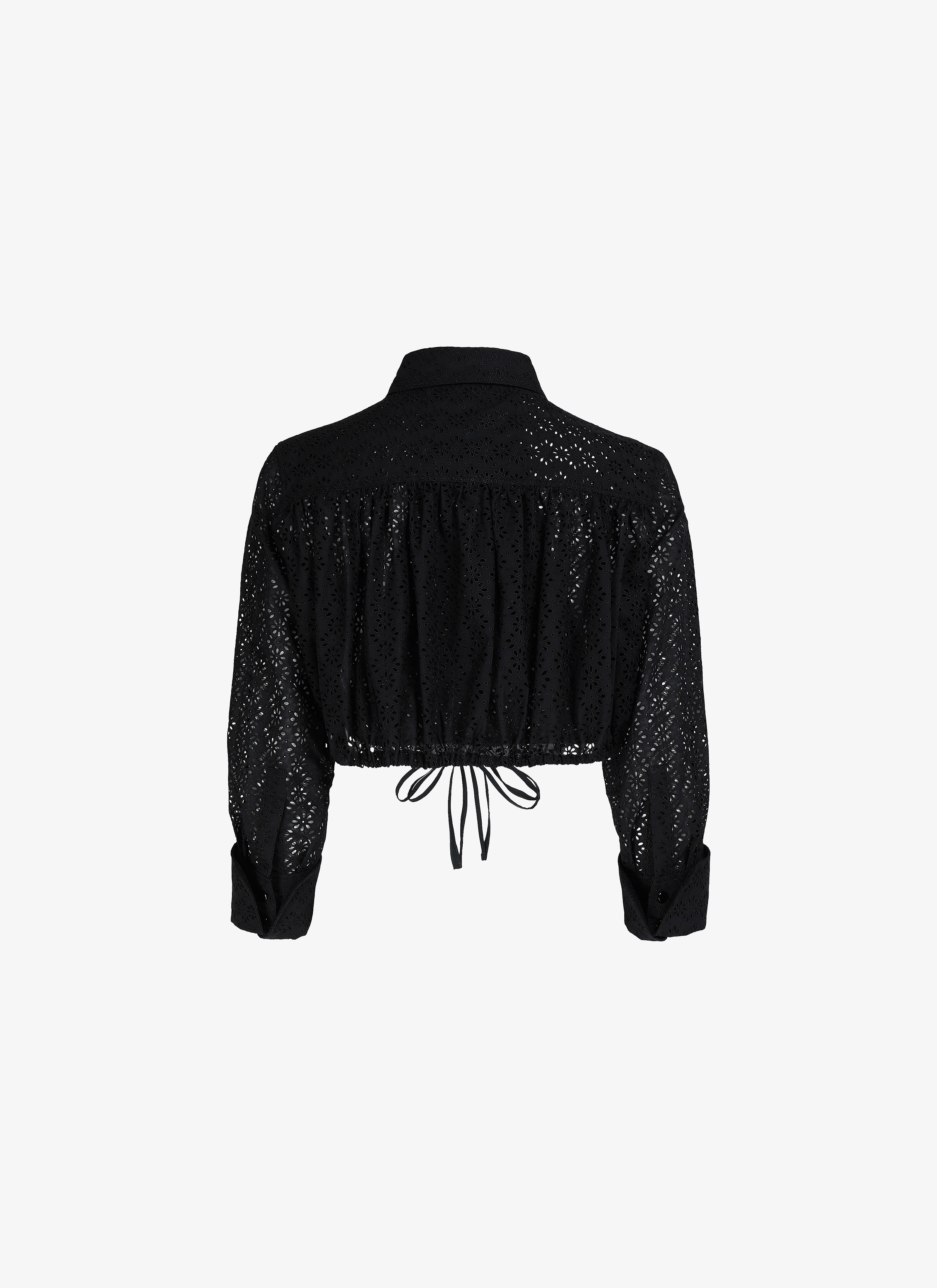 Embroidered Cropped Shirt Embroidered Cropped Shirt - maison-alaia.com