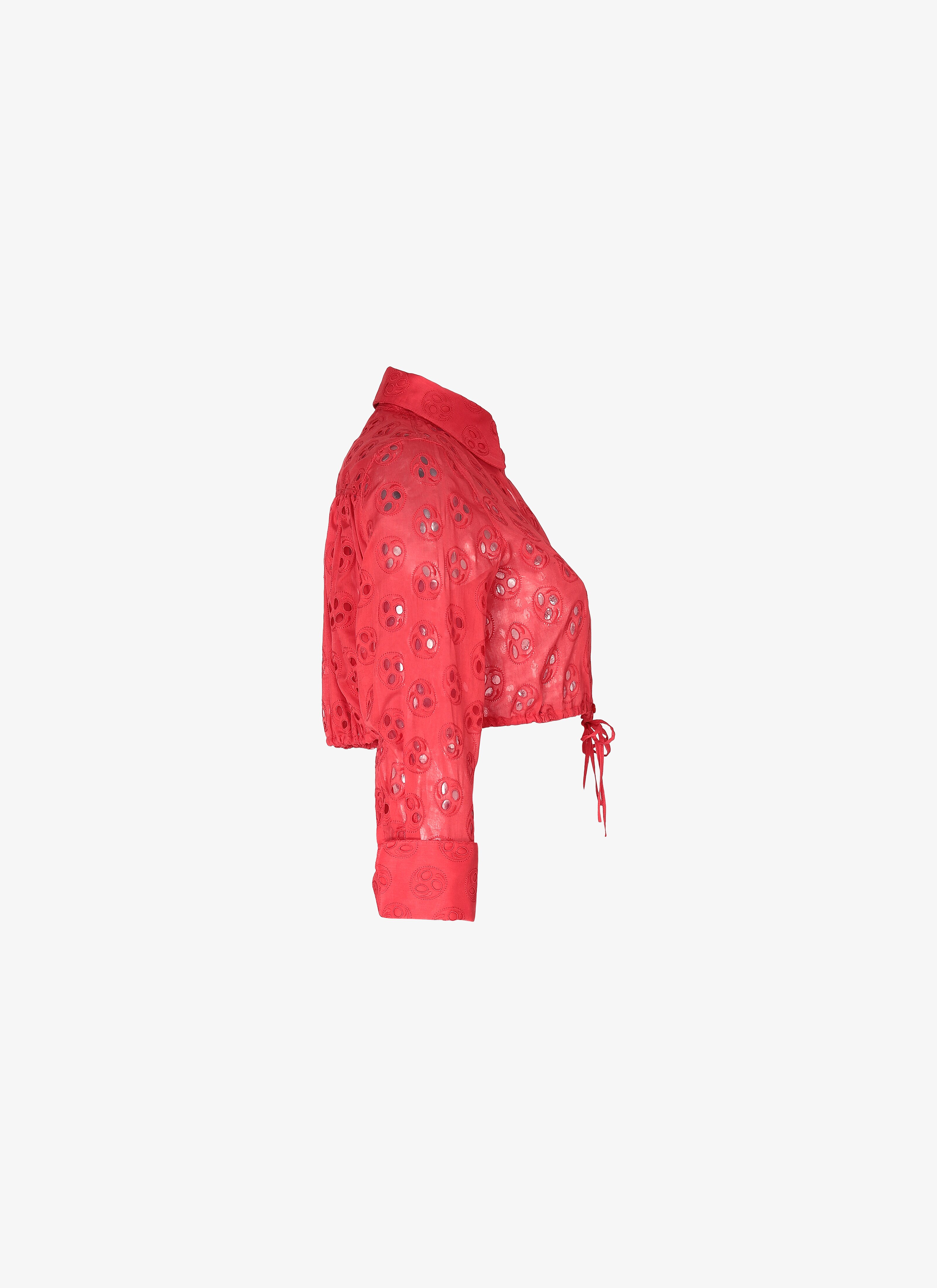Embroidered Cropped Shirt Embroidered Cropped Shirt - maison-alaia.com