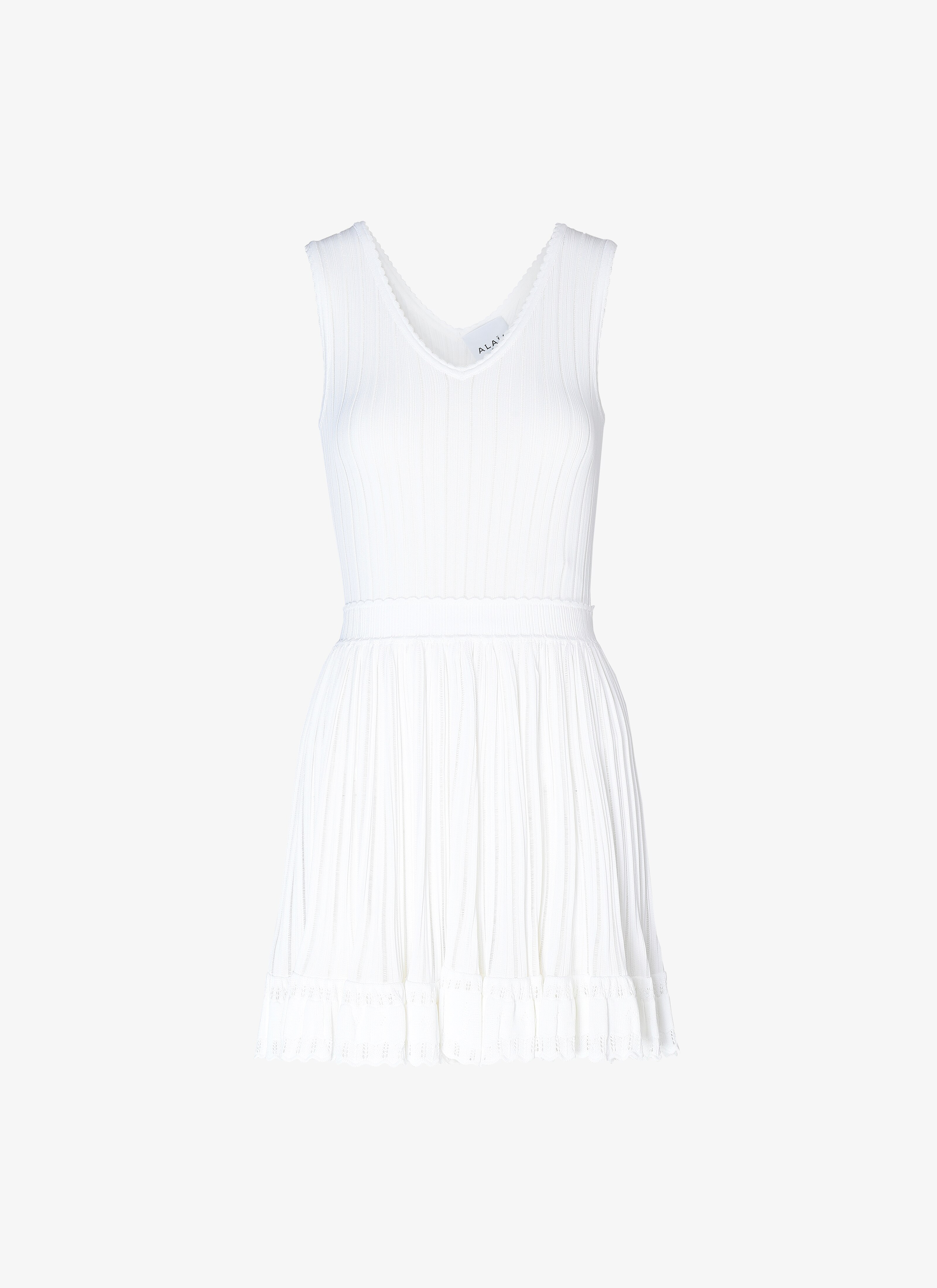 ALAÏA ALAÏA EDITION 1992 ABITO AL GINOCCHIO BIANCO