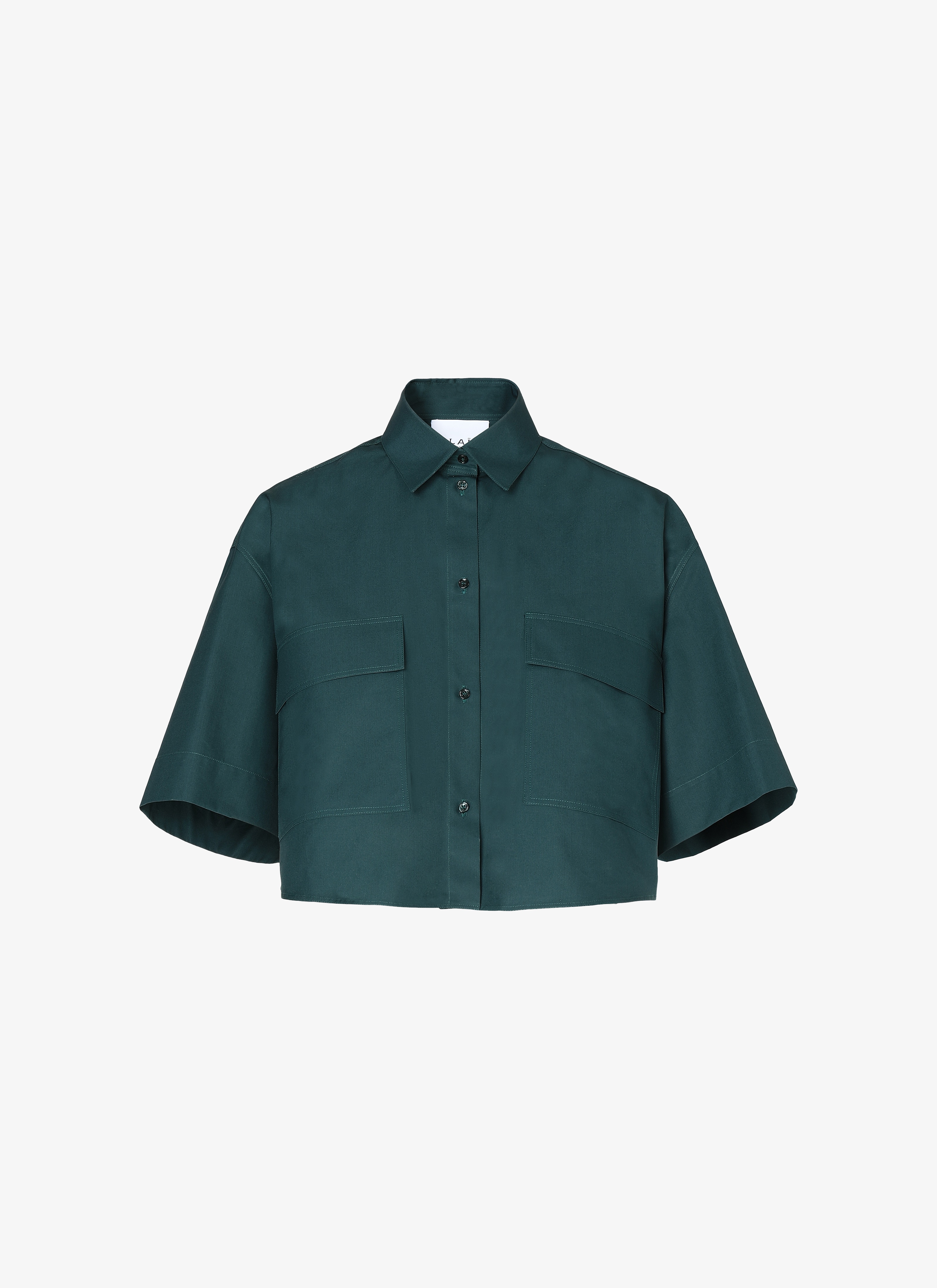 ALAÏA ALAÏA EDITION 1985 CAMICIA CORTA OVERSIZE  VERDE ACQUAMARINA