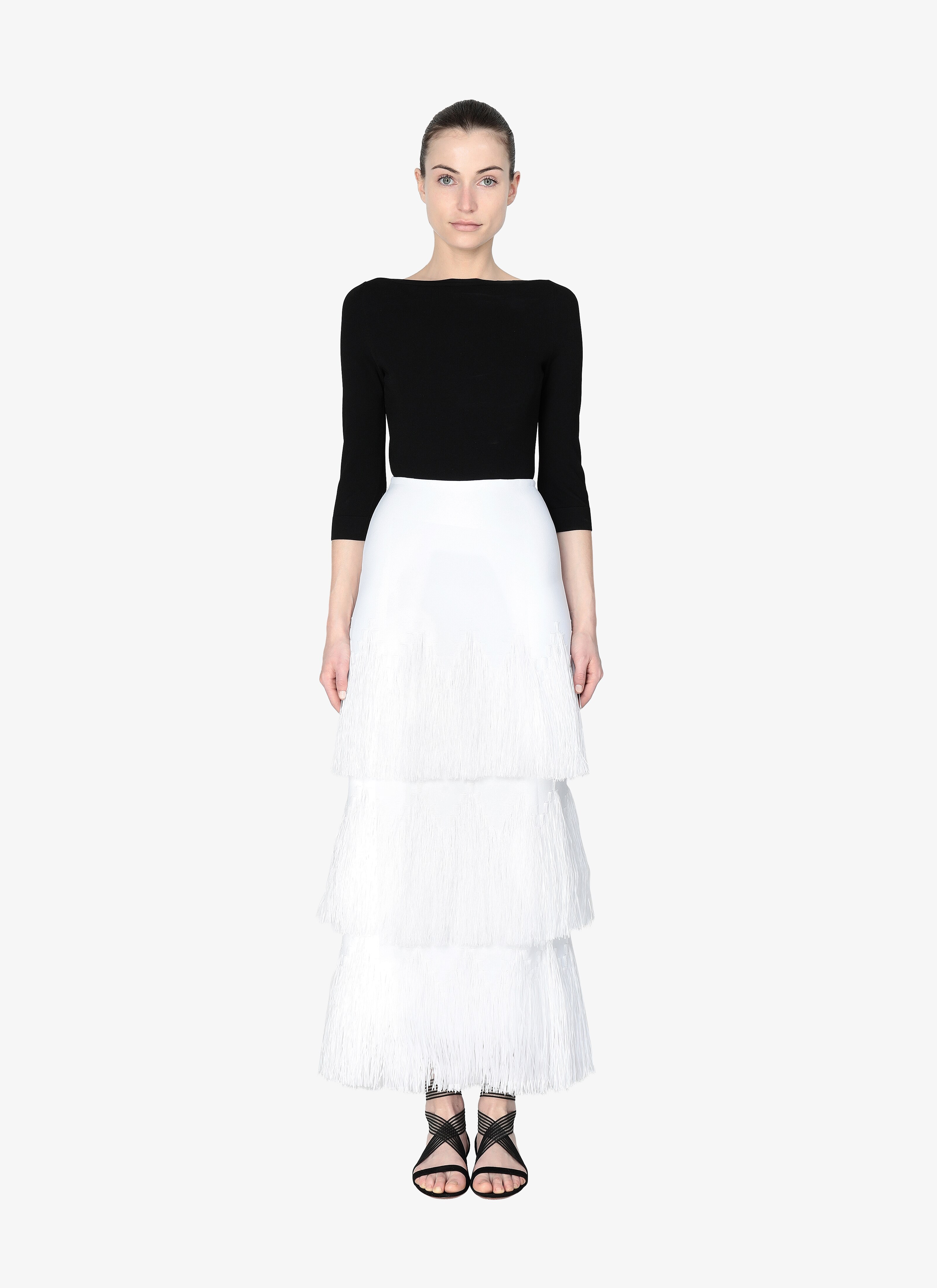 Long Fringed Skirt Long Fringed Skirt - maison-alaia.com