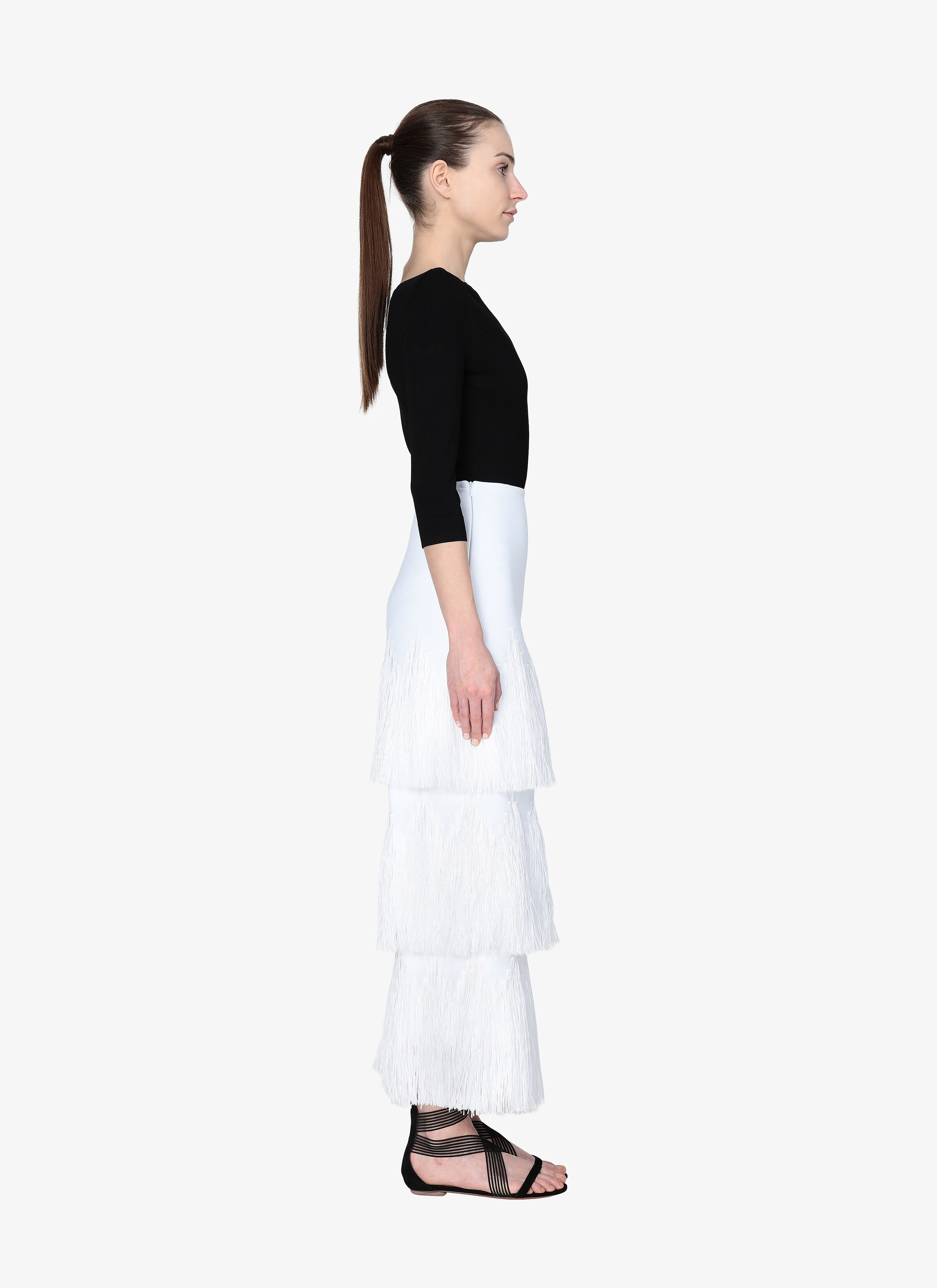 Long Fringed Skirt Long Fringed Skirt - maison-alaia.com