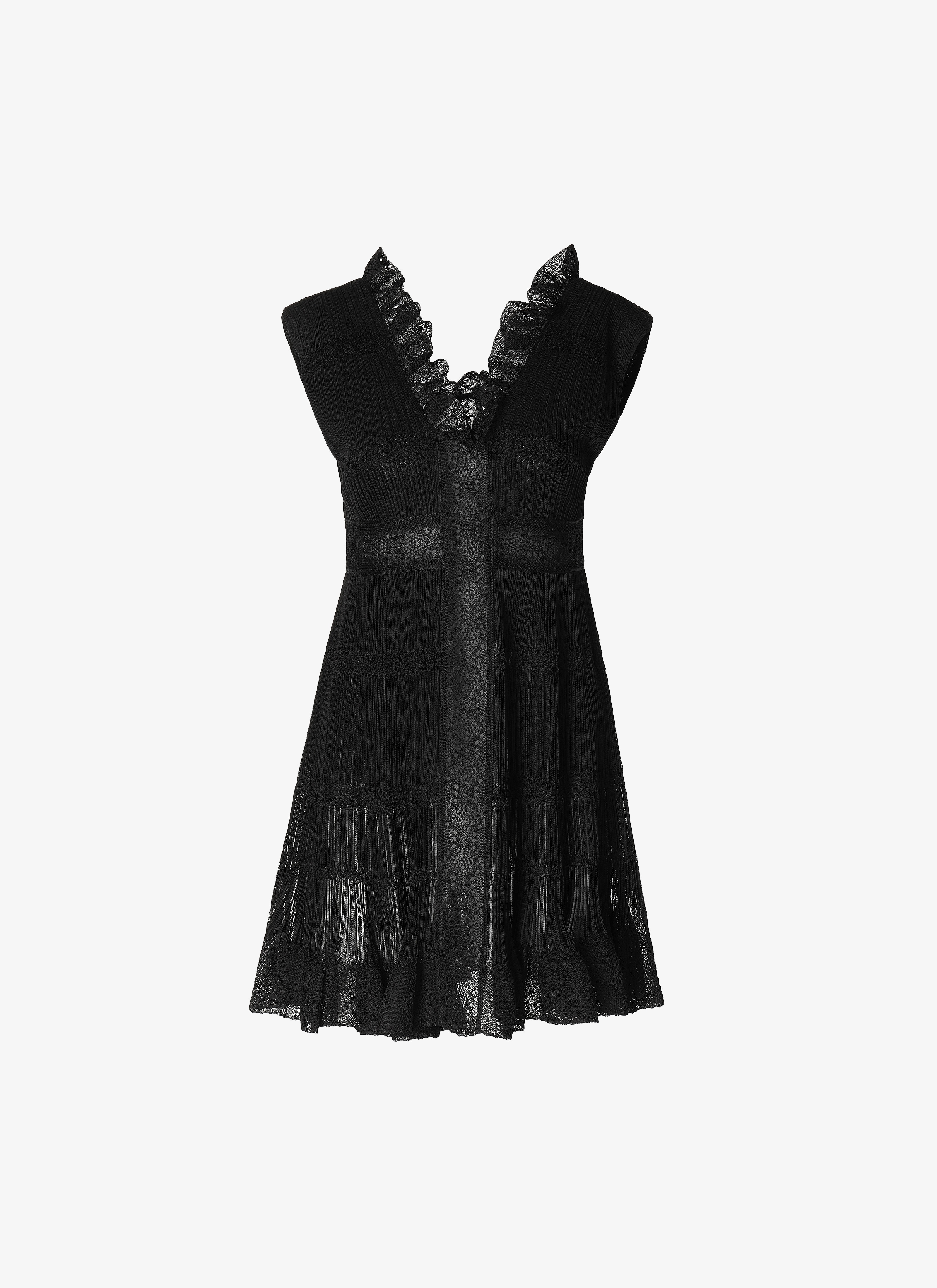 ALAÏA BLACK SLEEVELESS DRESS CHERUBIN BLACK