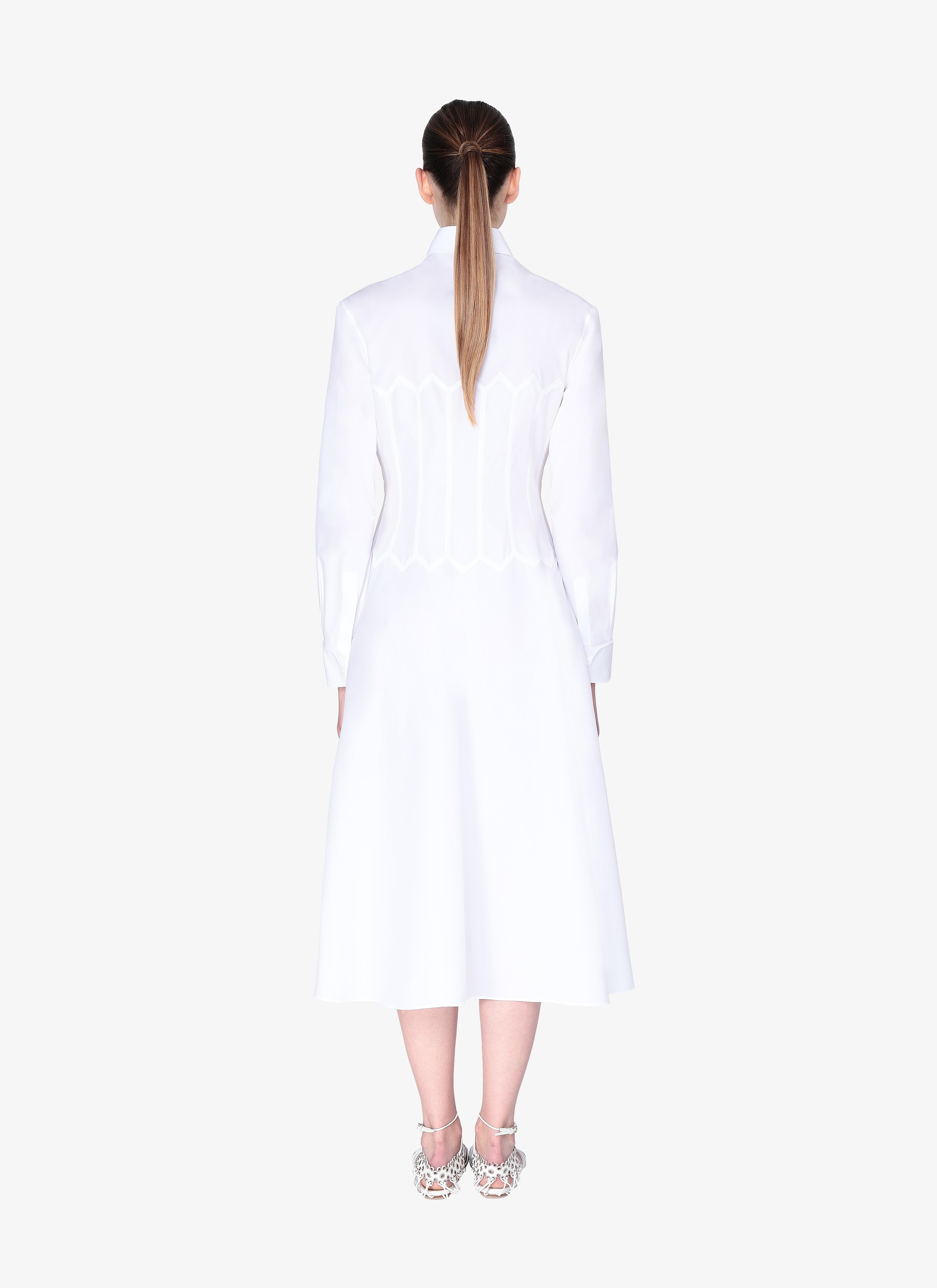Long-Sleeved Shirt Dress Long-Sleeved Shirt Dress - maison-alaia.com
