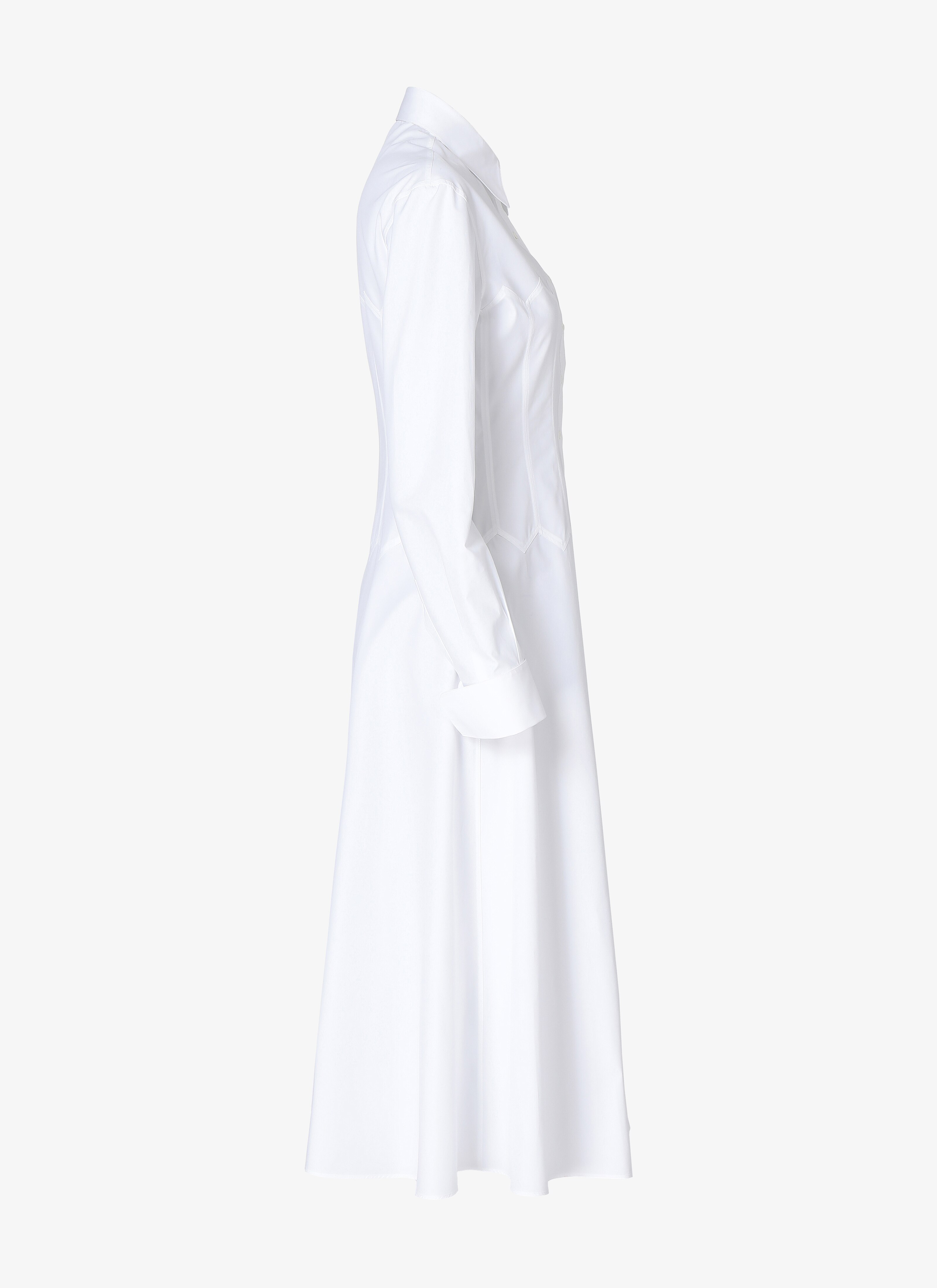 Long-Sleeved Shirt Dress Long-Sleeved Shirt Dress - maison-alaia.com