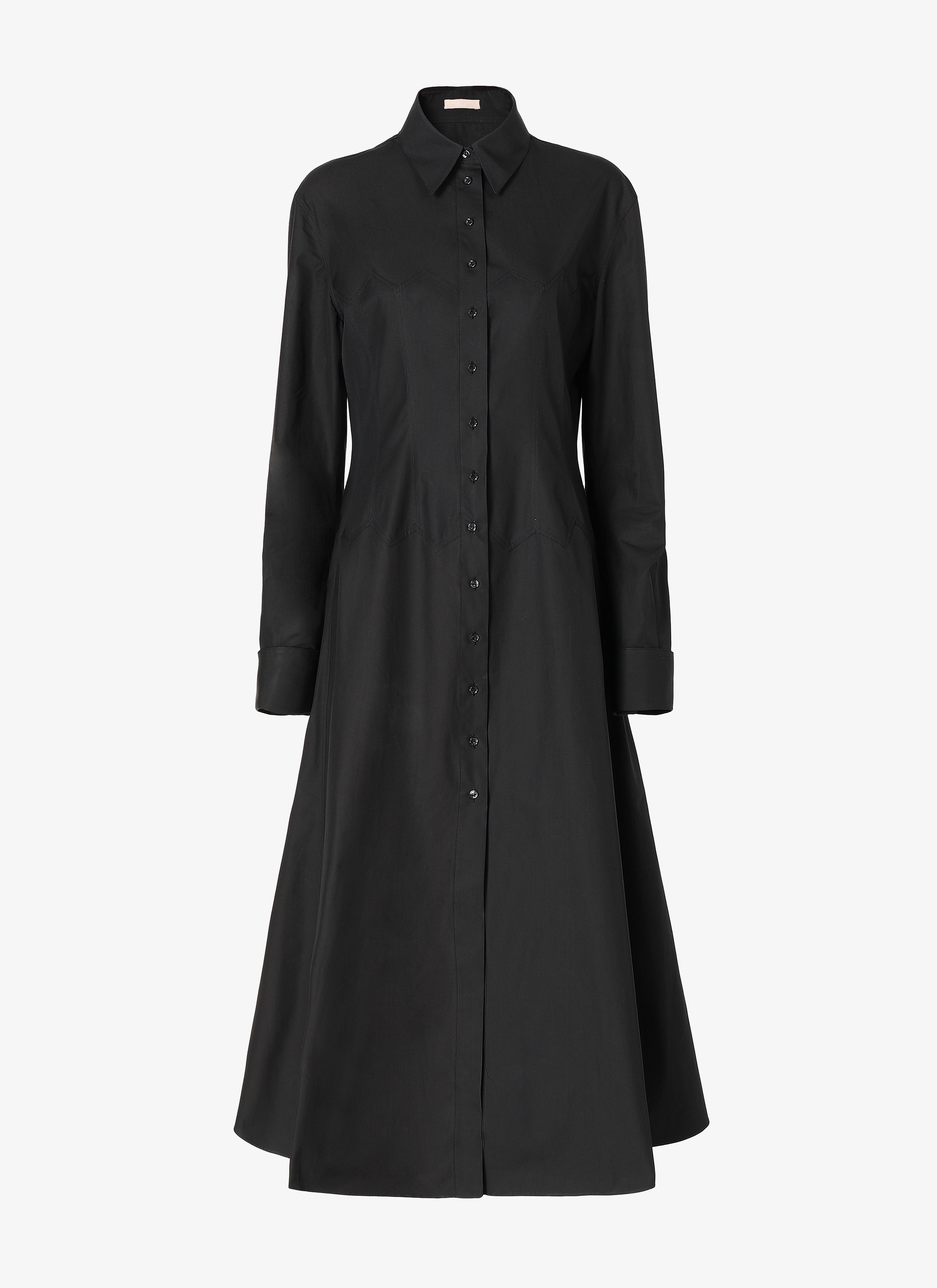 ALAÏA  DRESS POPELINE JAPONAISE BLACK NERO