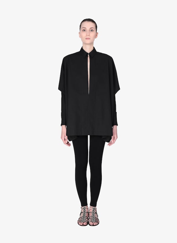 SHIRT POPELINE JAPONAISE BLACK ALAÏA BLACK  SHIRT POPELINE JAPONAISE BLACK