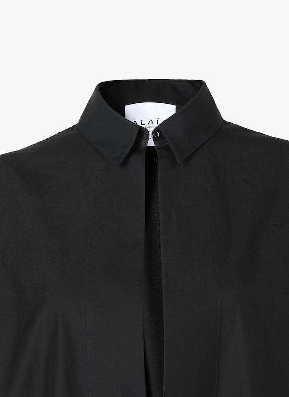 SHIRT POPELINE JAPONAISE BLACK ALAÏA BLACK  SHIRT POPELINE JAPONAISE BLACK