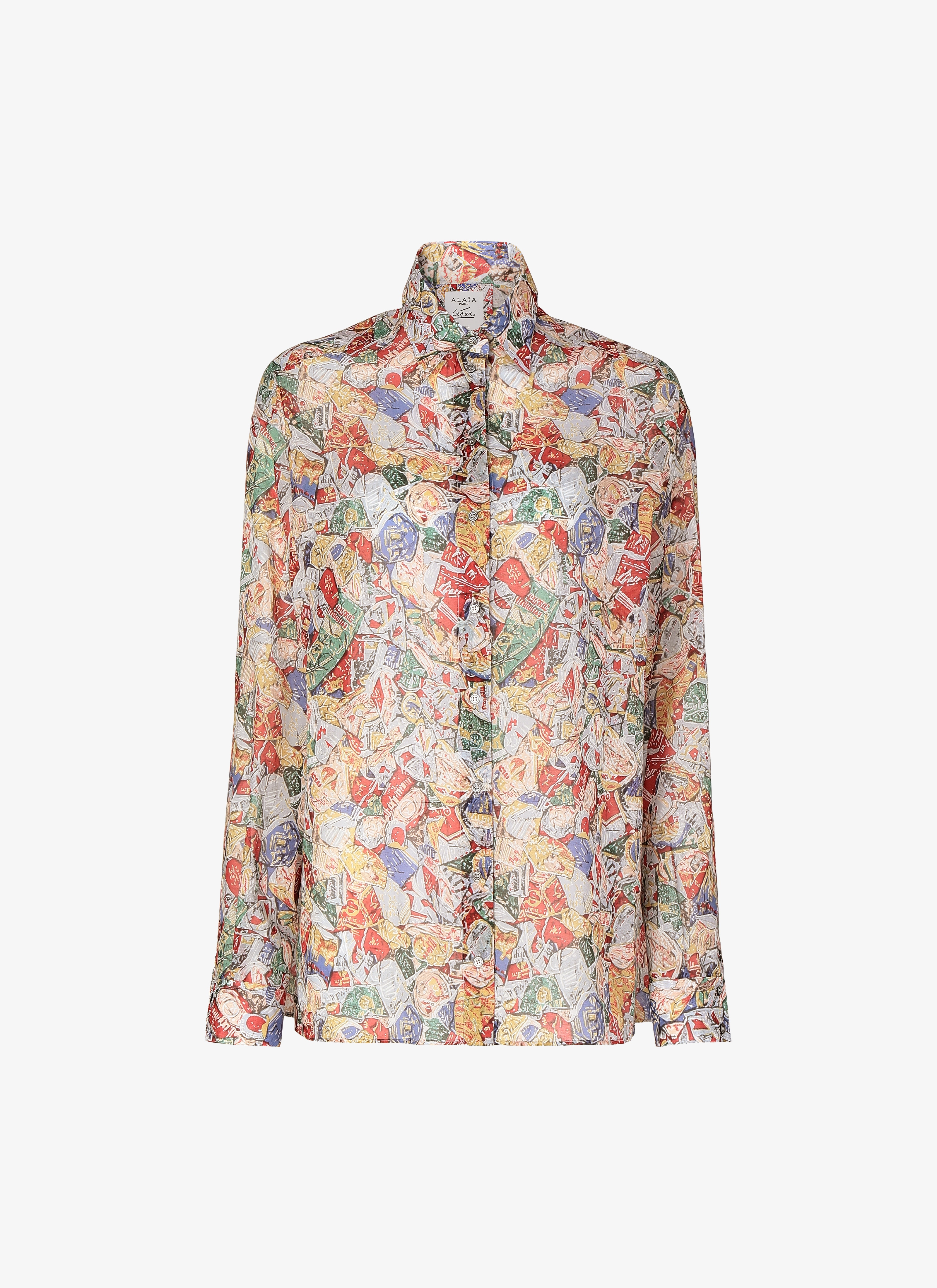ALAÏA  CHEMISE VOILE CESAR MULTICO082 MULTICOLORE