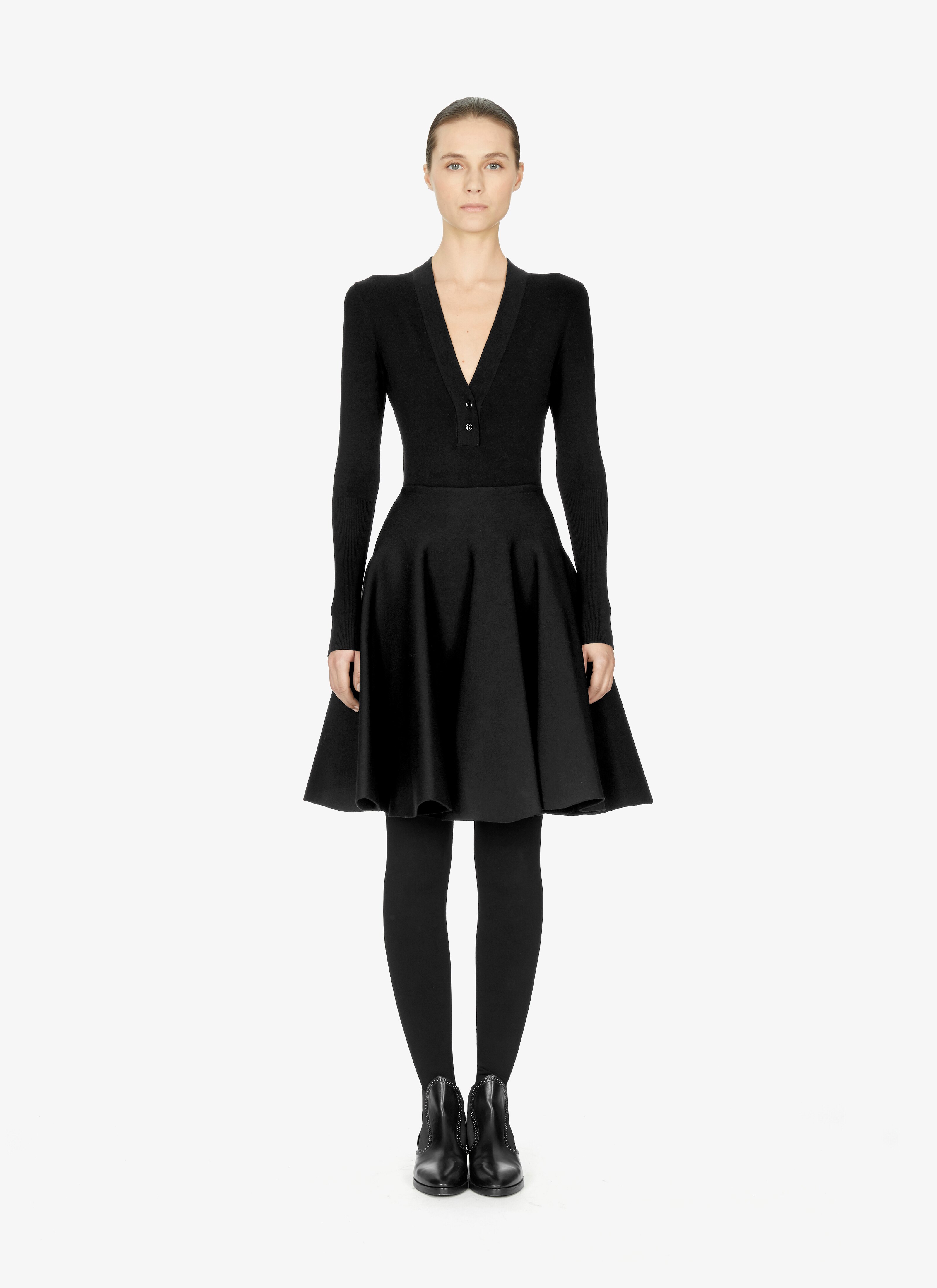 Wool-Blend V-Neck Bodysuit Wool-Blend V-Neck Bodysuit - maison-alaia.com