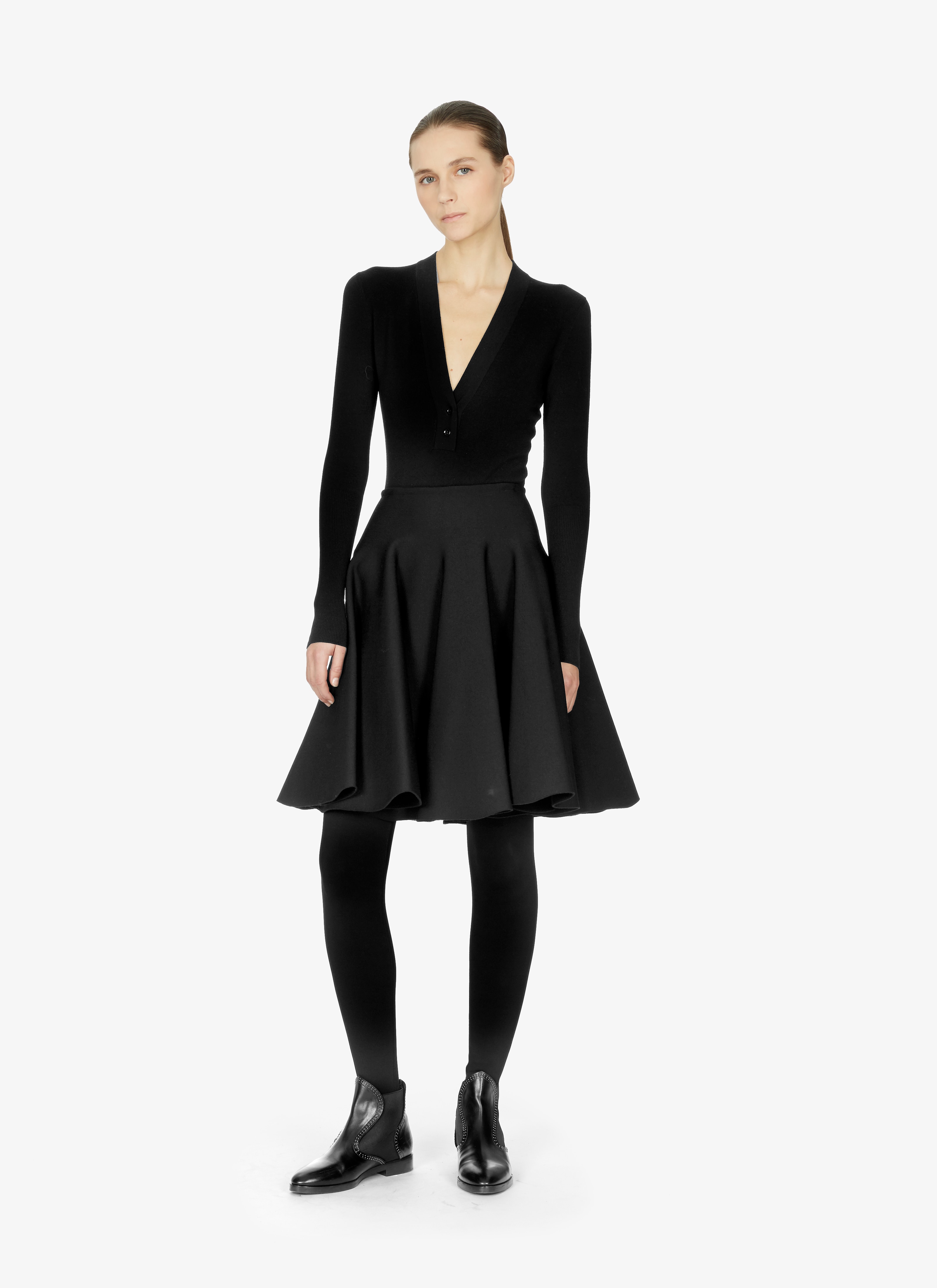 Wool-Blend V-Neck Bodysuit Wool-Blend V-Neck Bodysuit - maison-alaia.com