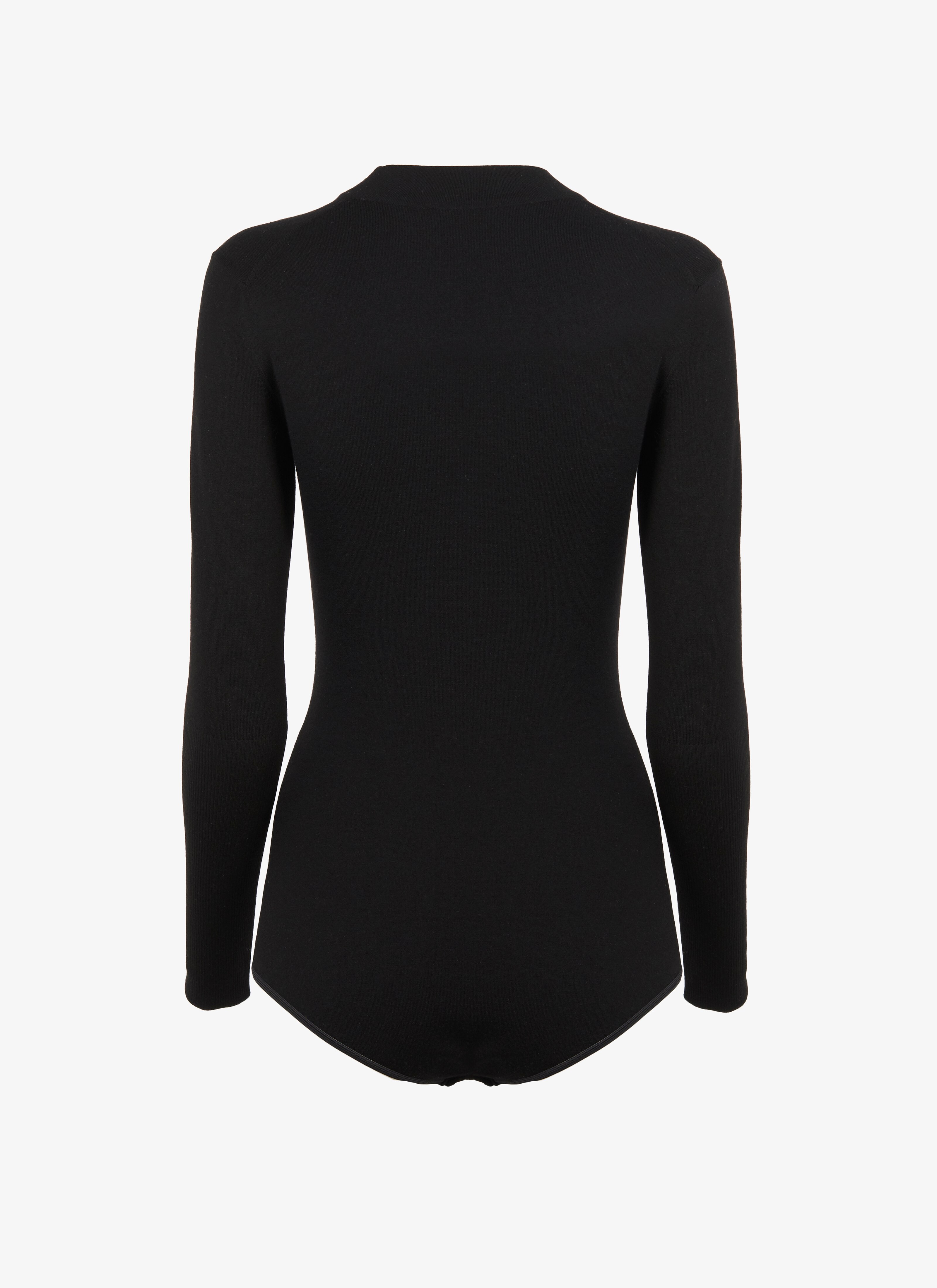 Wool-Blend V-Neck Bodysuit Wool-Blend V-Neck Bodysuit - maison-alaia.com