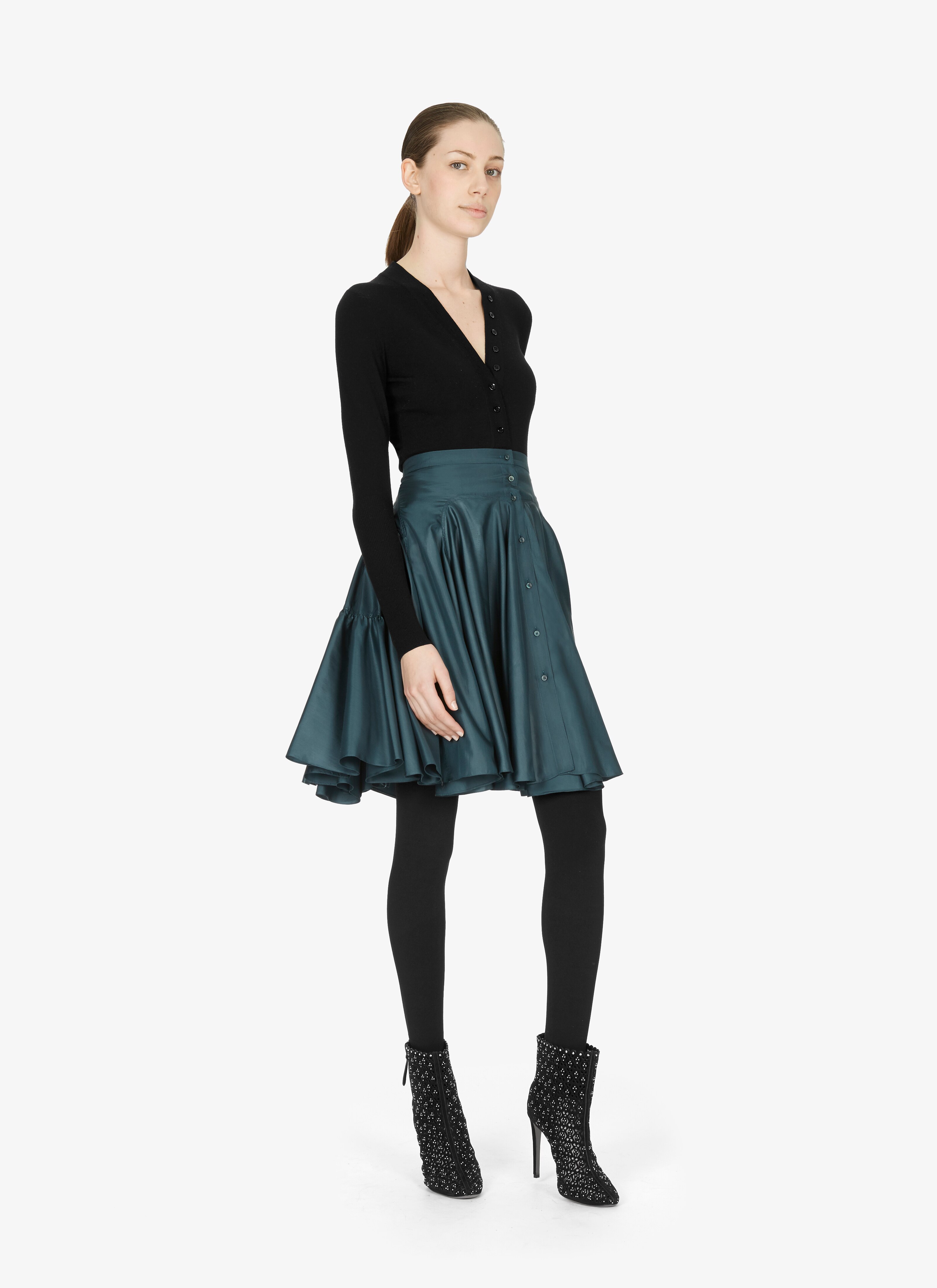 Wool-Blend Cardigan-Neck Bodysuit Wool-Blend Cardigan-Neck Bodysuit - maison-alaia.com