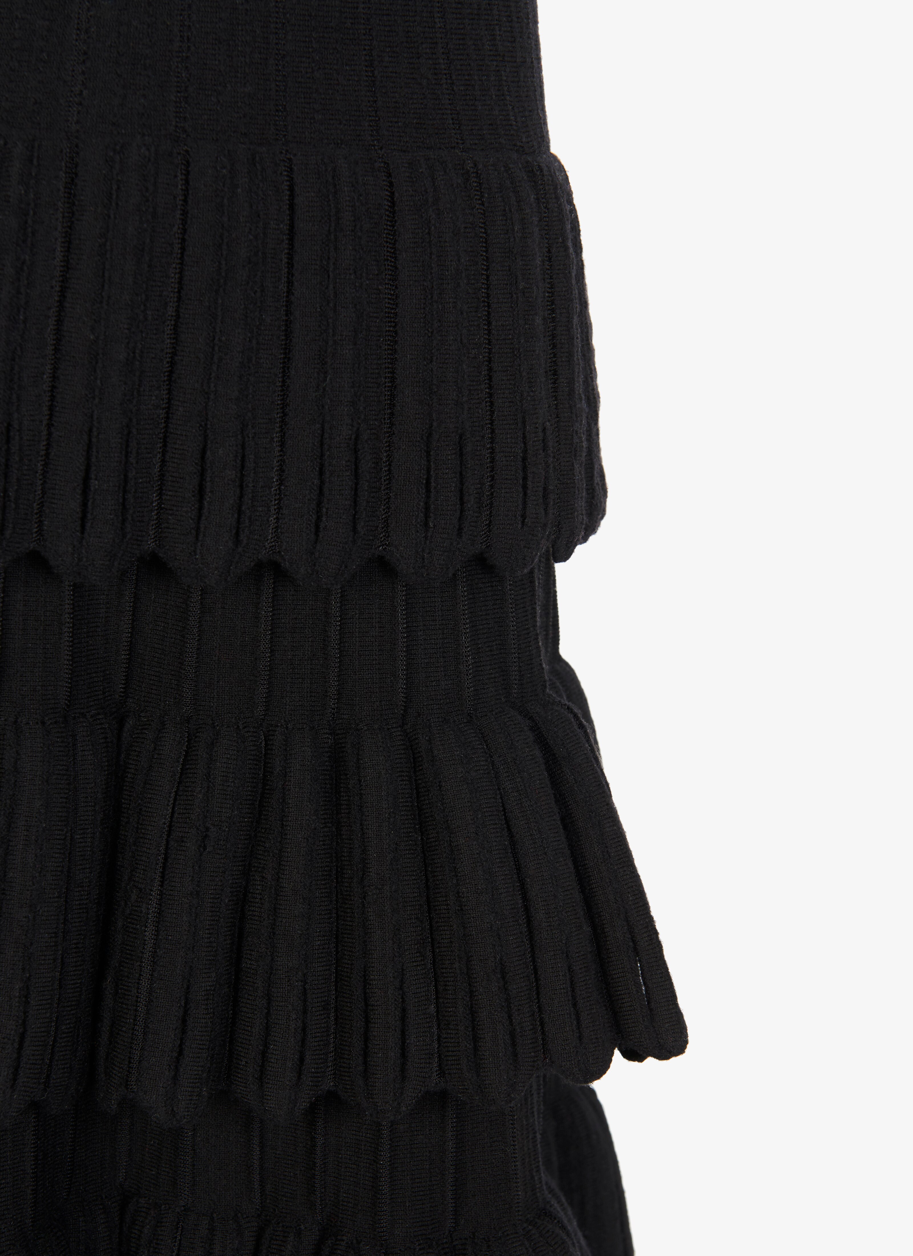 Wool-Blend Tiered Skirt Wool-Blend Tiered Skirt - maison-alaia.com