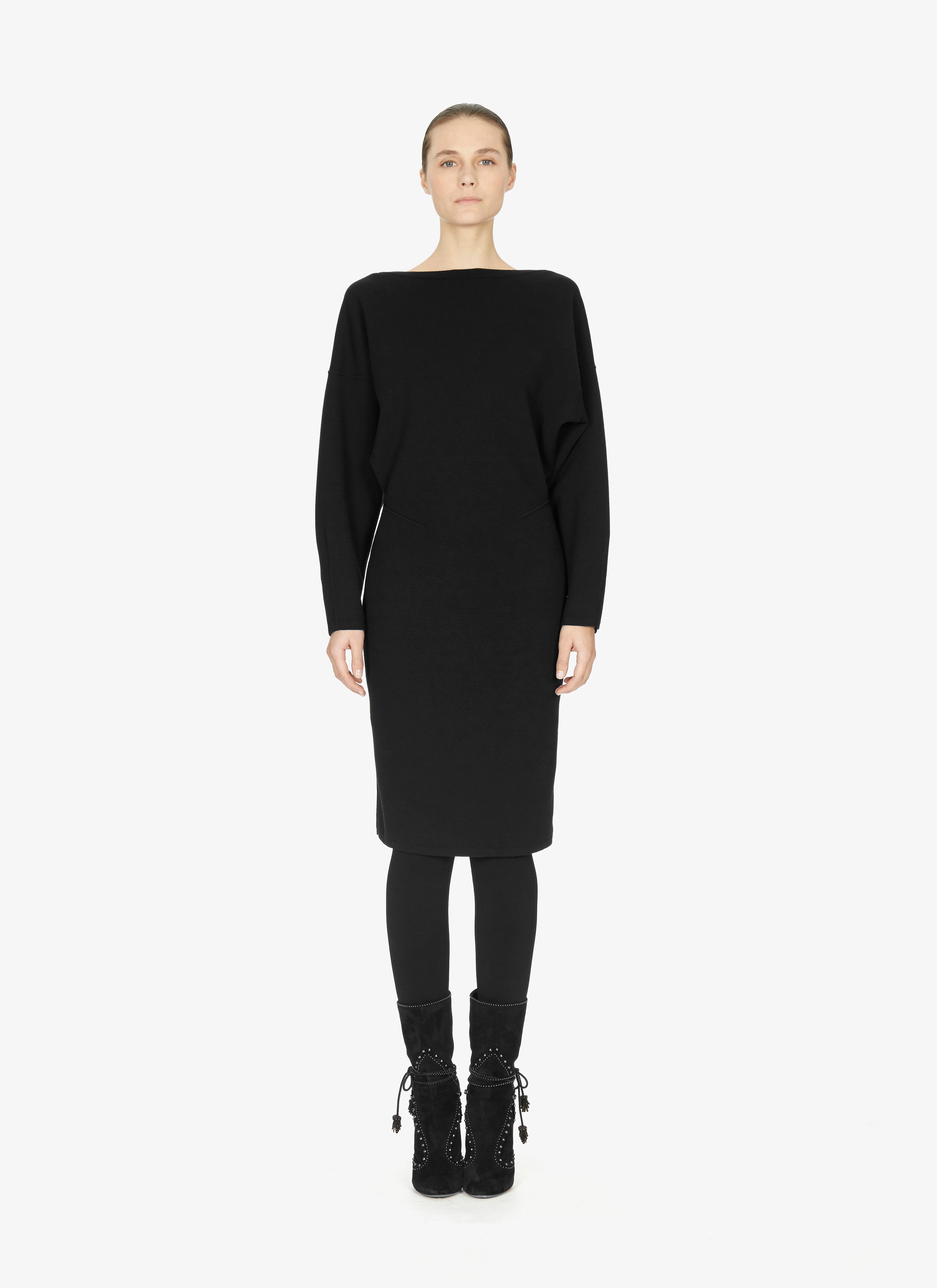 Wool-Blend V-Back Dress Wool-Blend V-Back Dress - maison-alaia.com