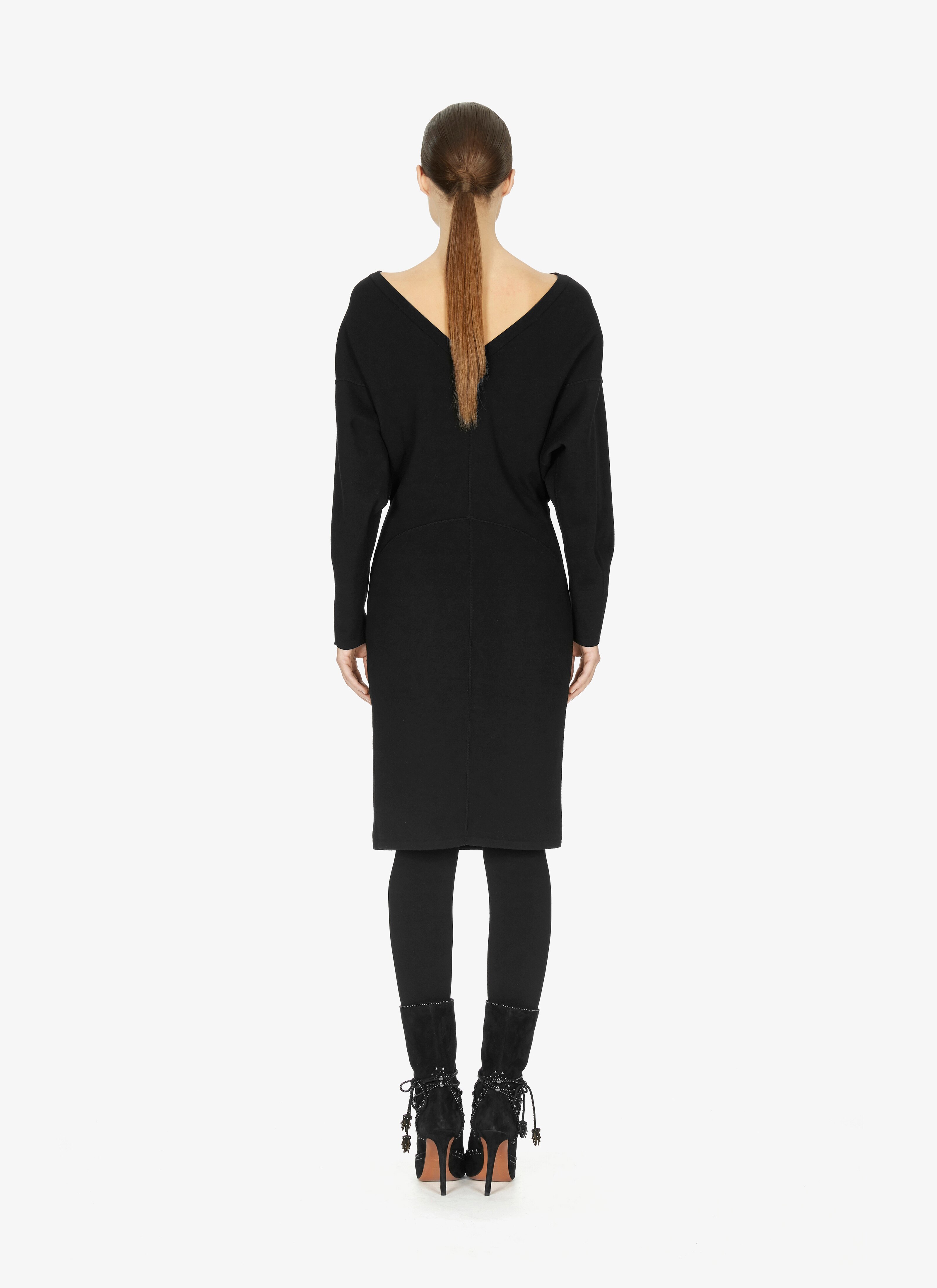 Wool-Blend V-Back Dress Wool-Blend V-Back Dress - maison-alaia.com