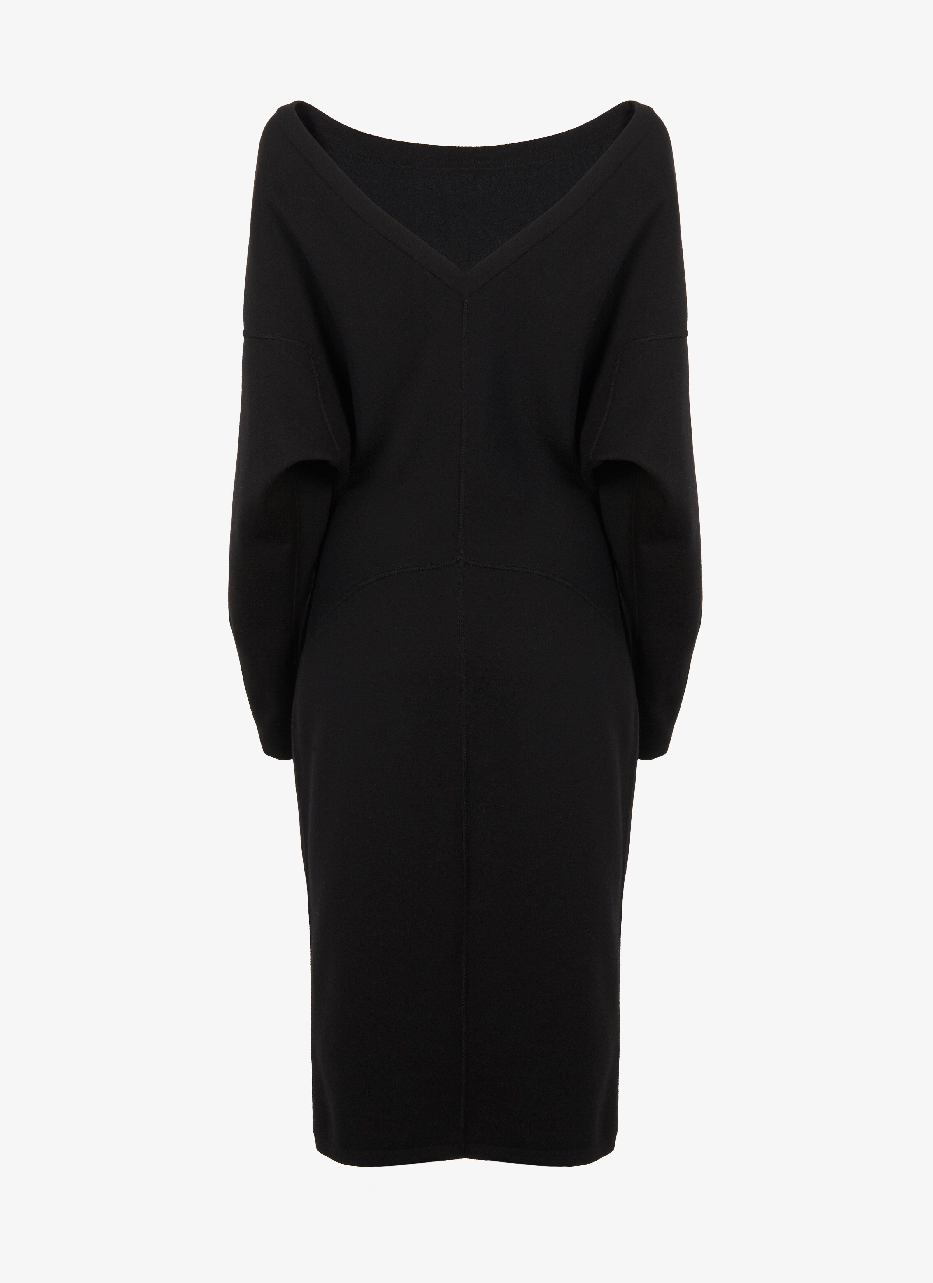 Wool-Blend V-Back Dress Wool-Blend V-Back Dress - maison-alaia.com