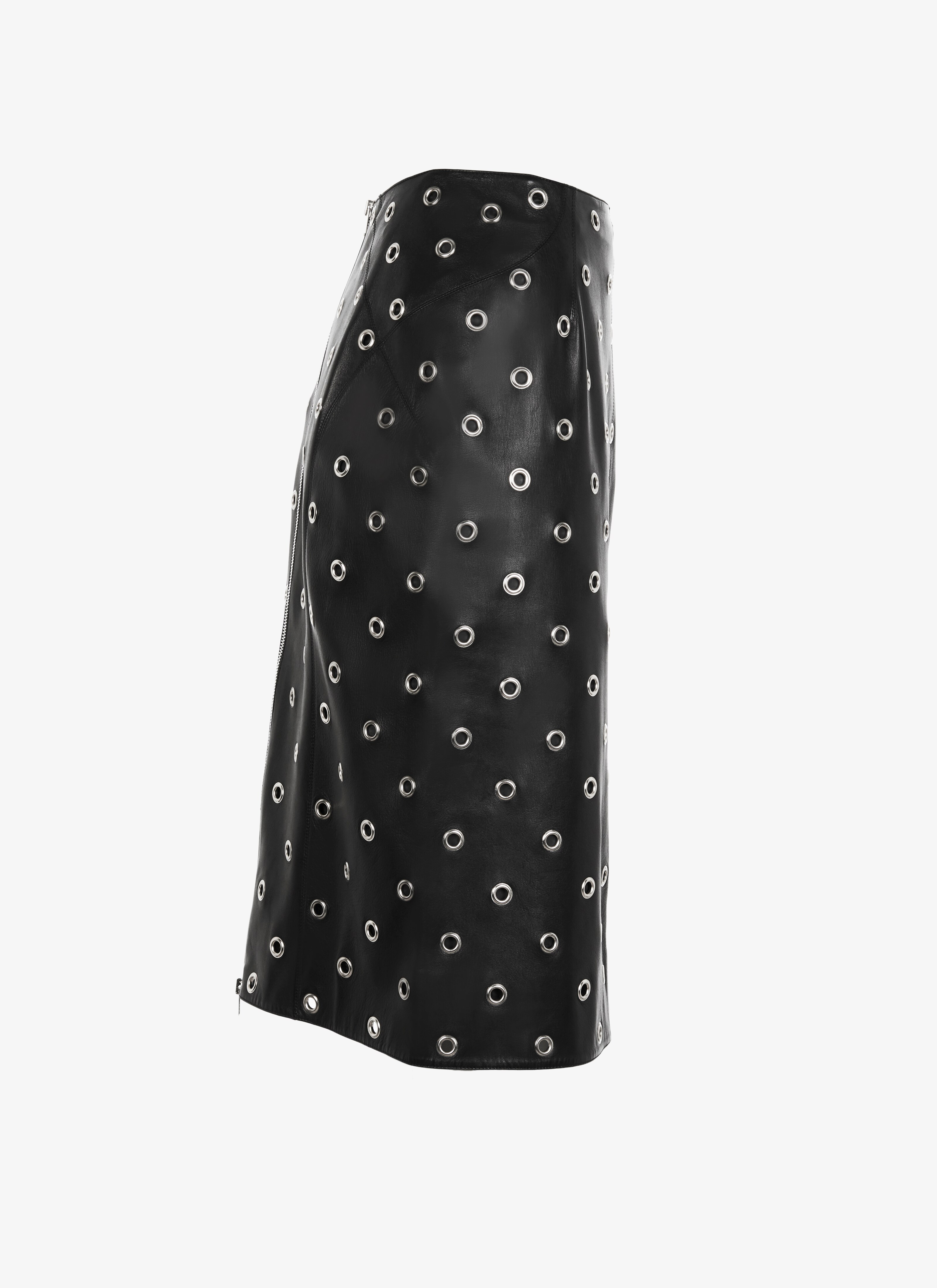 Lambskin Eyelet Pencil Skirt Lambskin Eyelet Pencil Skirt - maison-alaia.com