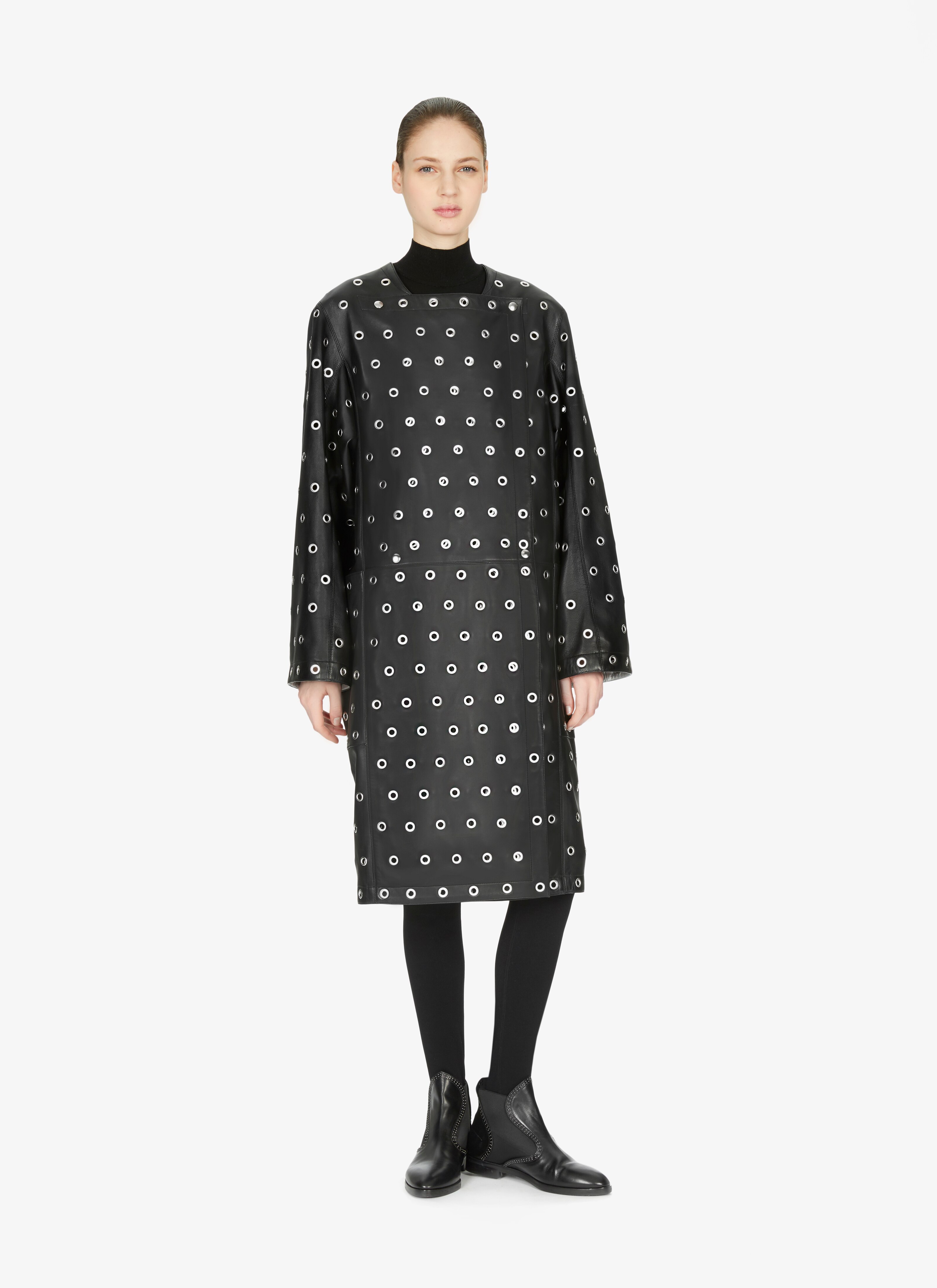 ALAÏA EDITION 1981 Long Lambskin Eyelet Coat ALAÏA EDITION 1981 Long Lambskin Eyelet Coat - maison-alaia.com