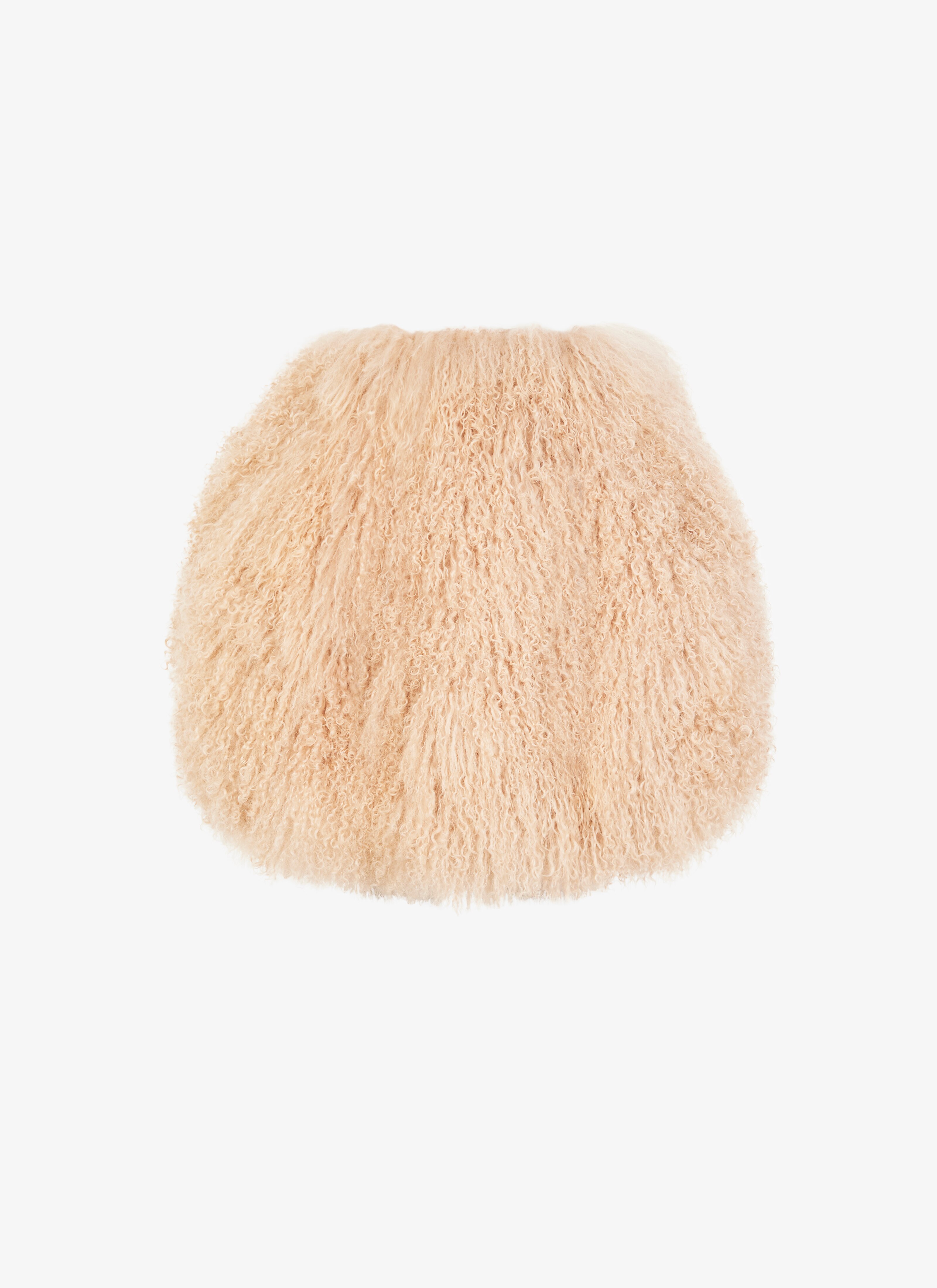 ALAÏA MINIGONNA IN PELLICCIA MONGOLIA BEIGE