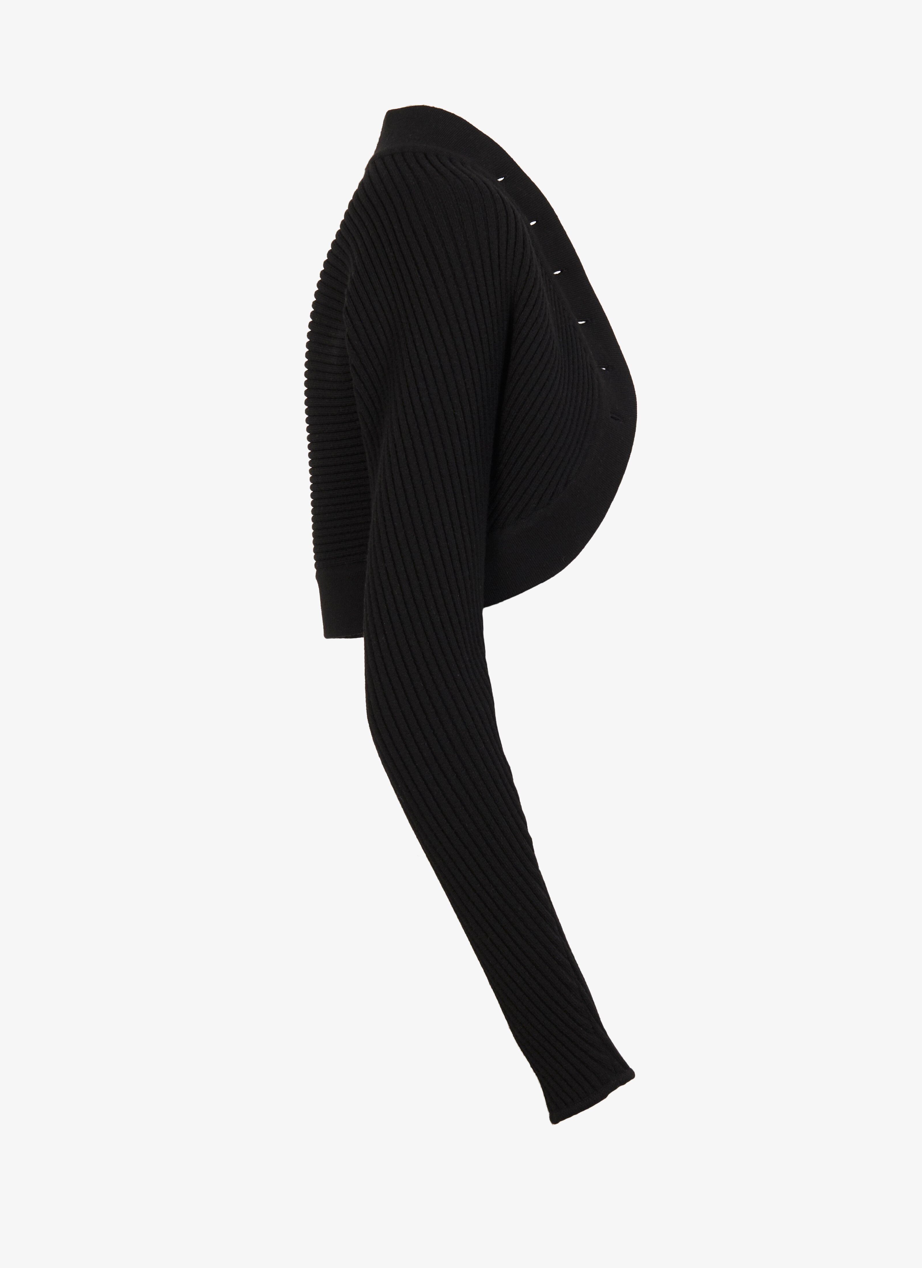 Wool-Blend Ribbed Bolero Jacket Wool-Blend Ribbed Bolero Jacket - maison-alaia.com