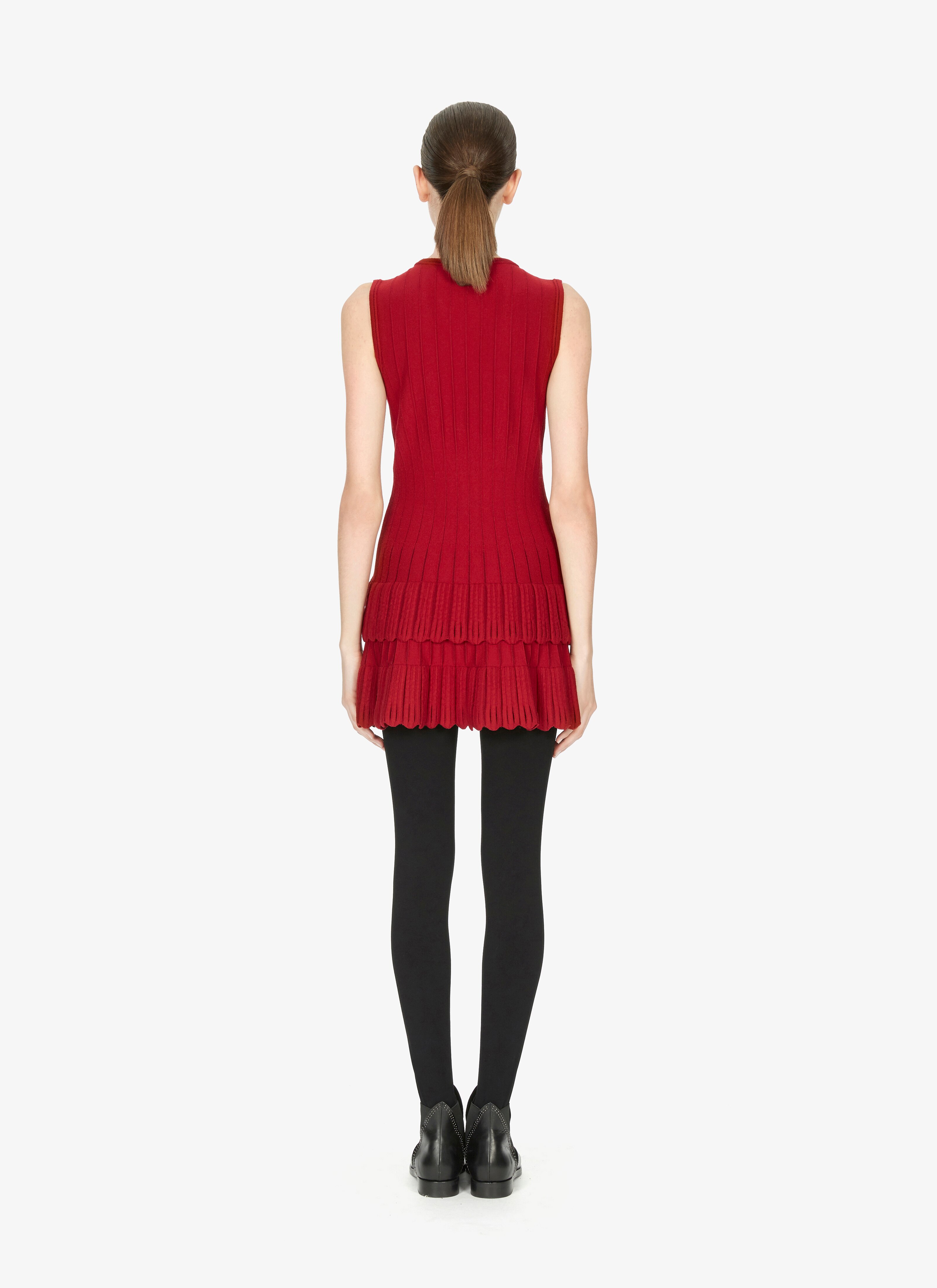 Wool-Blend Tiered Dress Wool-Blend Tiered Dress - maison-alaia.com