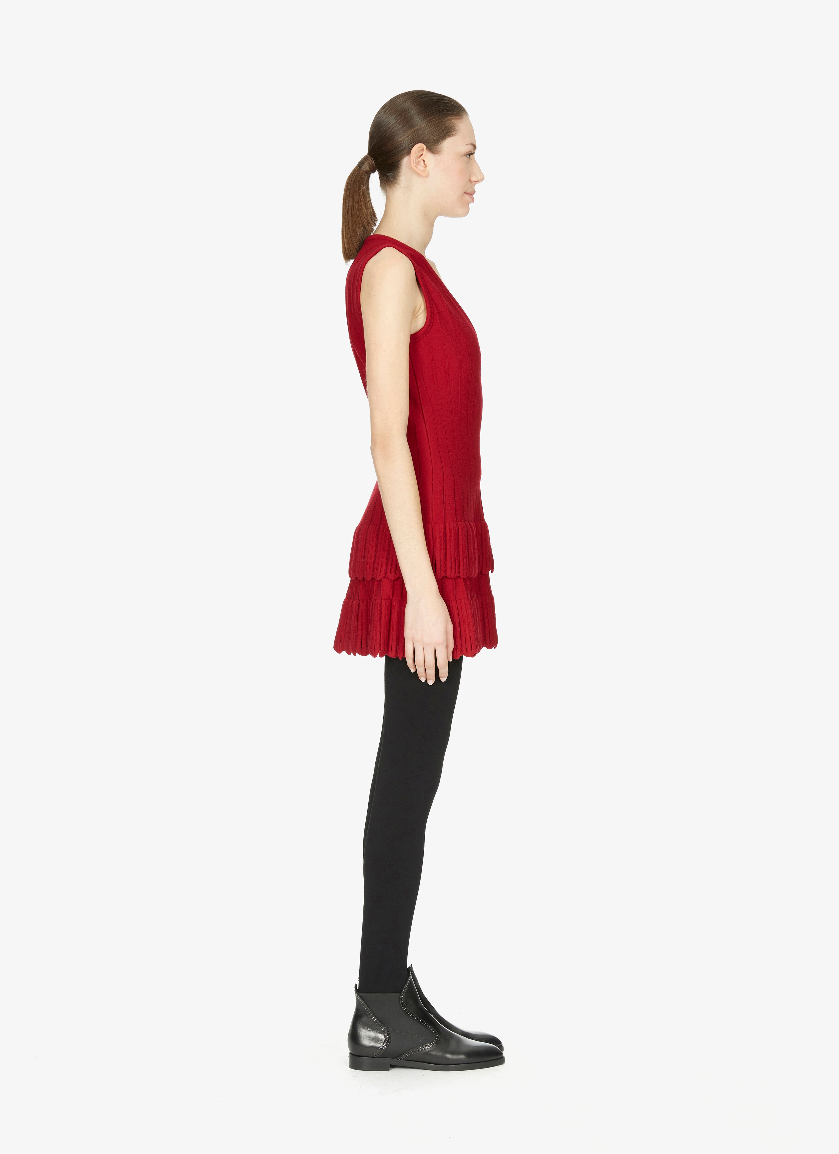 Wool-Blend Tiered Dress Wool-Blend Tiered Dress - maison-alaia.com