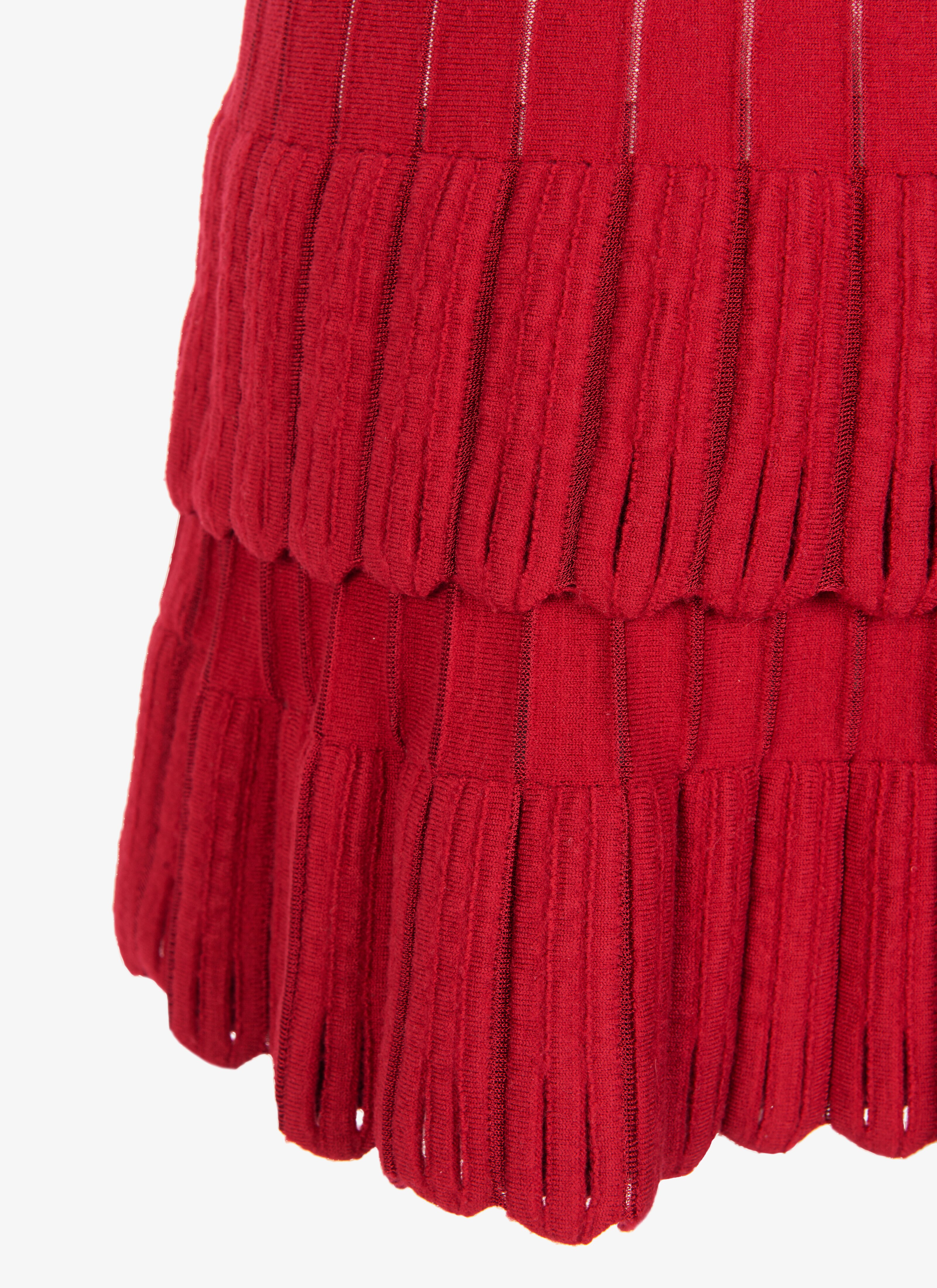 Wool-Blend Tiered Dress Wool-Blend Tiered Dress - maison-alaia.com