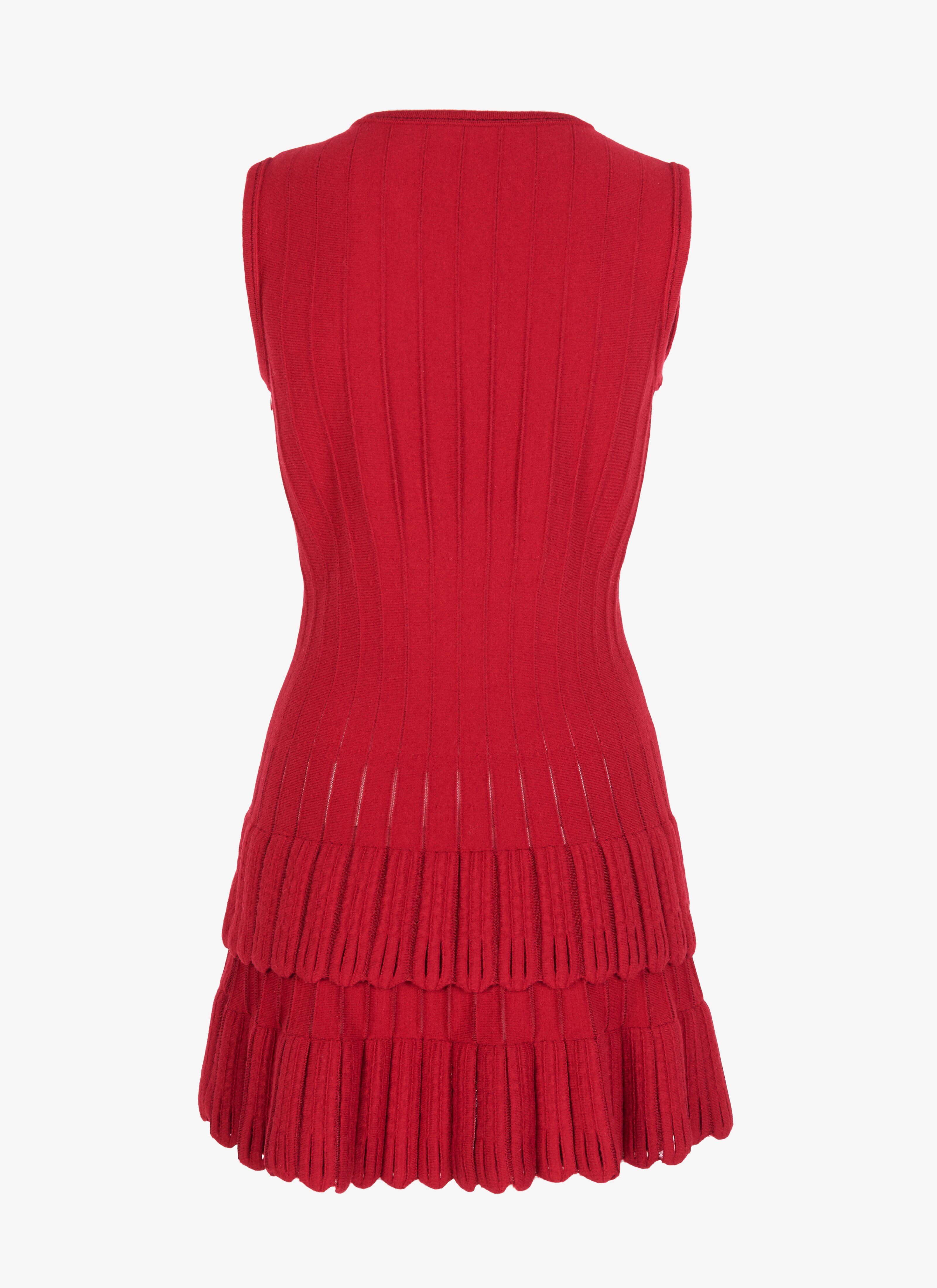Wool-Blend Tiered Dress Wool-Blend Tiered Dress - maison-alaia.com