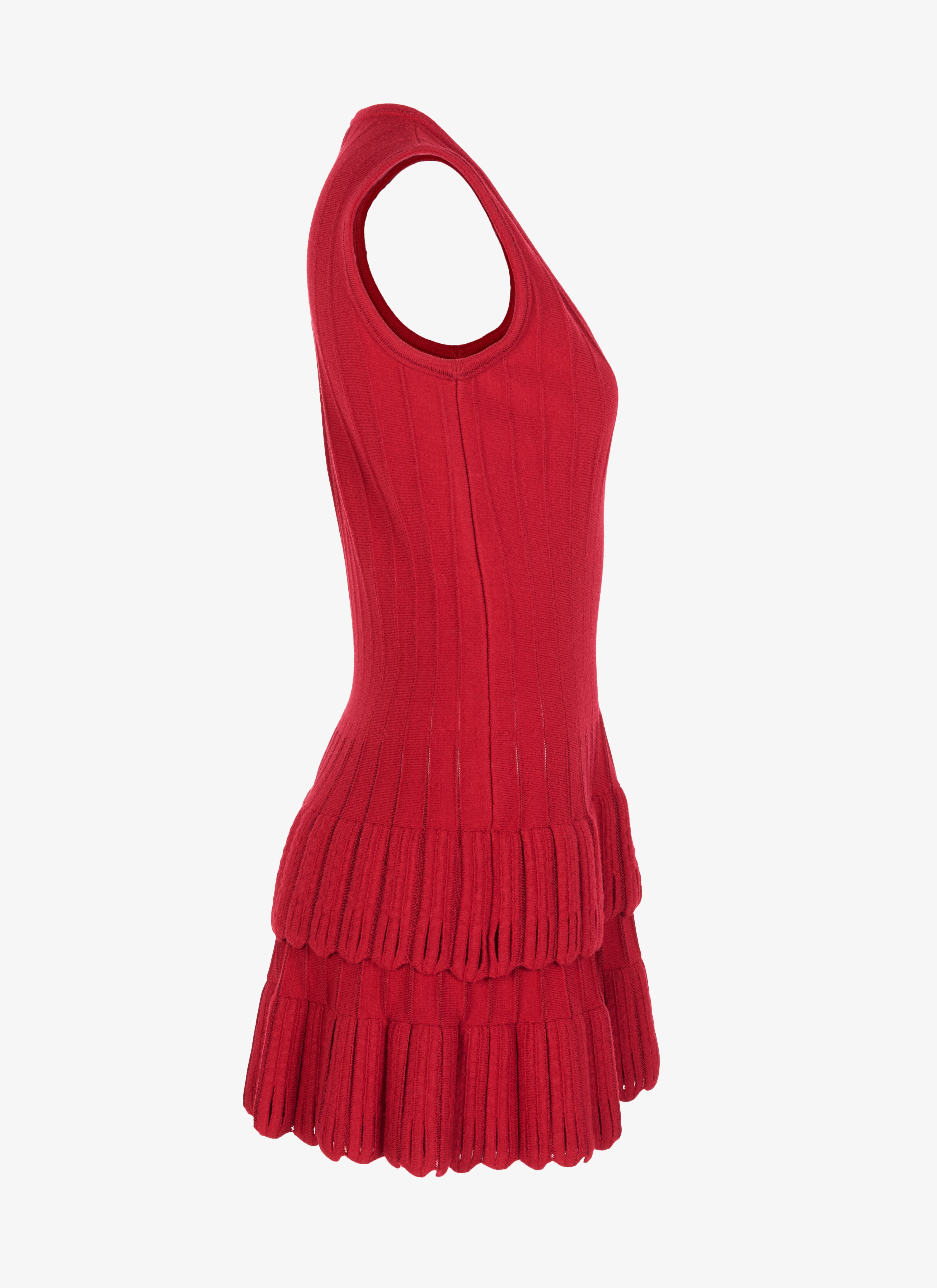 Wool-Blend Tiered Dress Wool-Blend Tiered Dress - maison-alaia.com