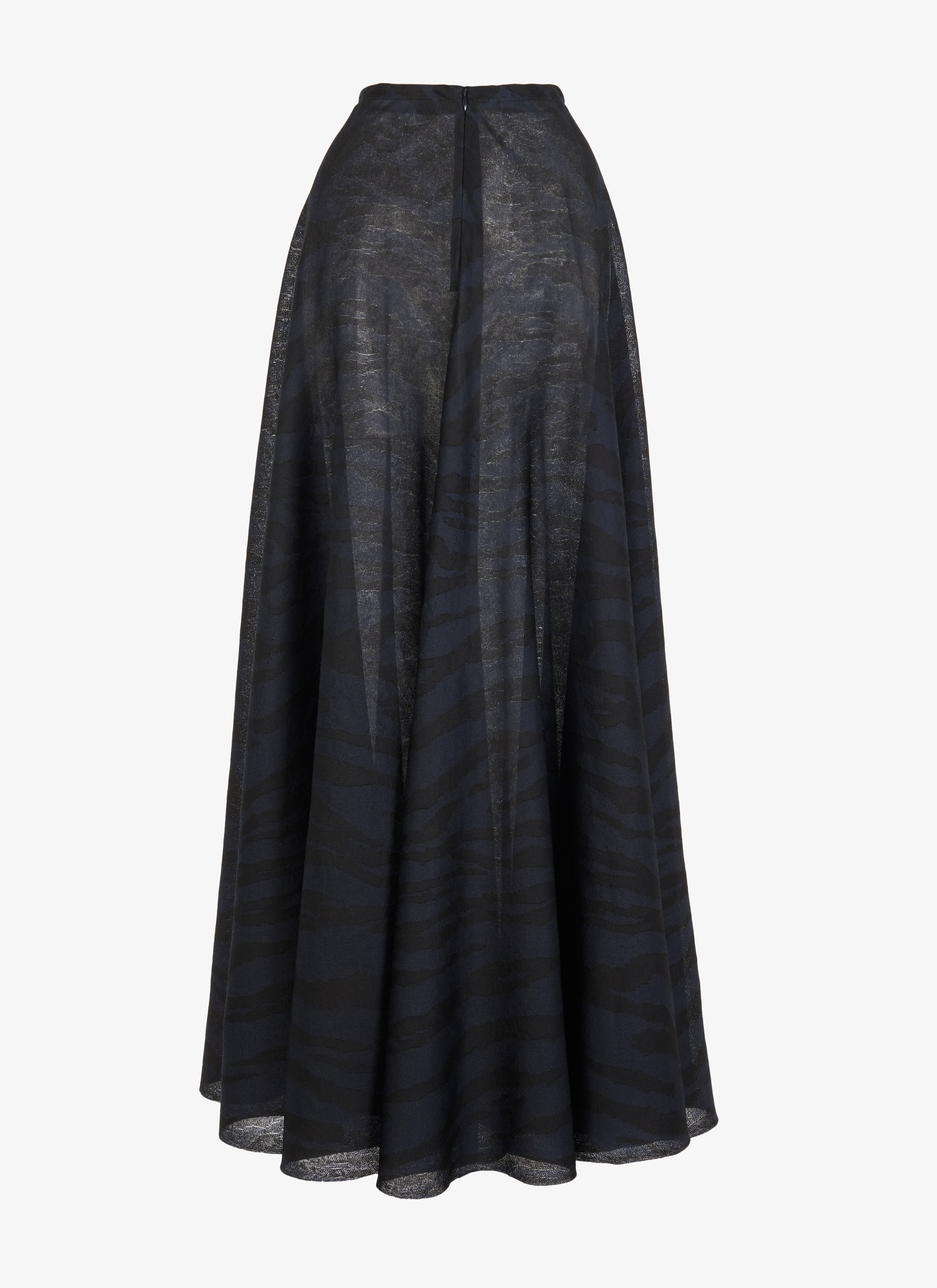 Silk-Blend Zebra Skirt Silk-Blend Zebra Skirt - maison-alaia.com