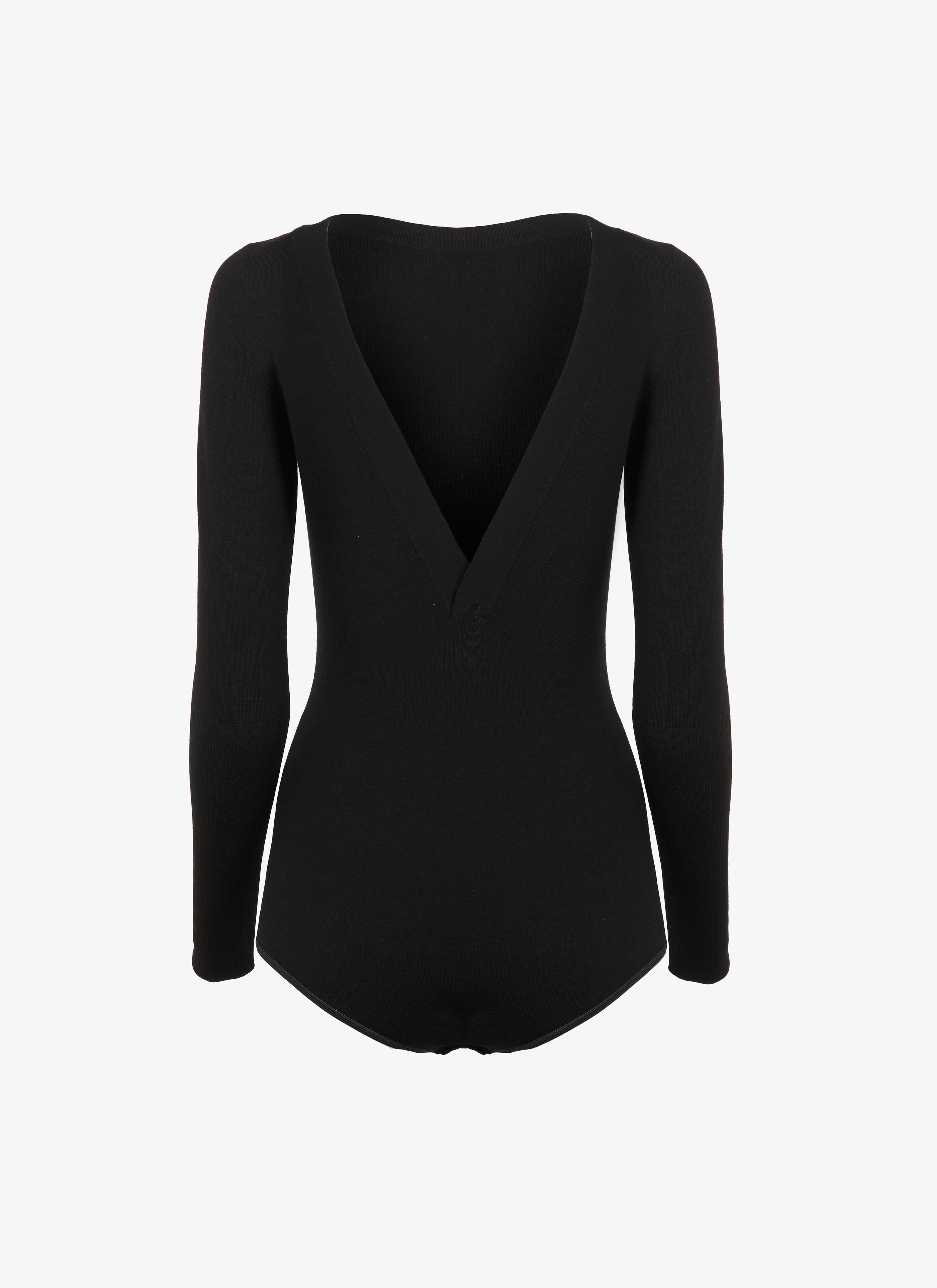 Wool-Blend Boat-Neck Bodysuit Wool-Blend Boat-Neck Bodysuit - maison-alaia.com