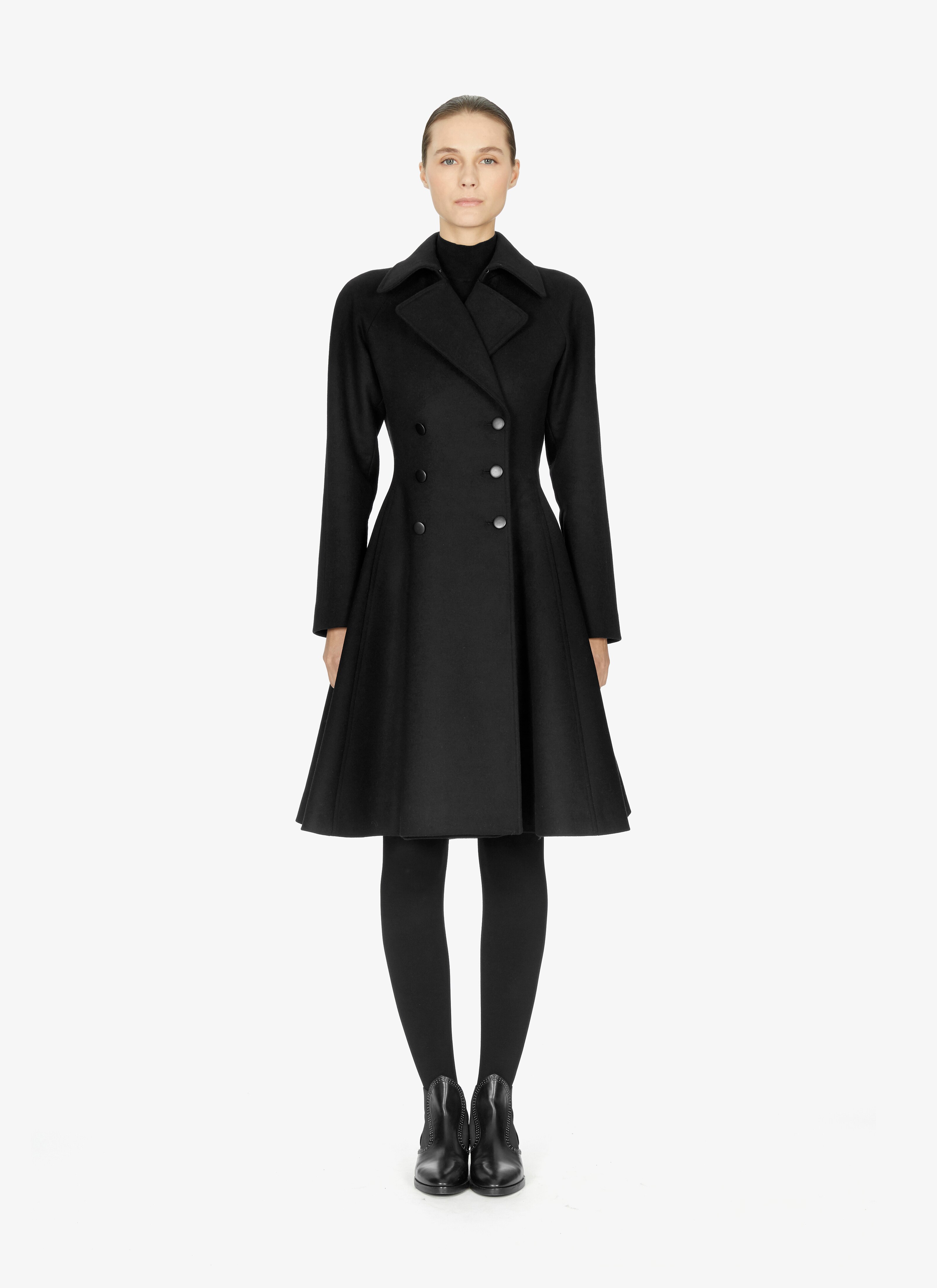 ALAÏA ブラック ダブルブレスト ウールコート