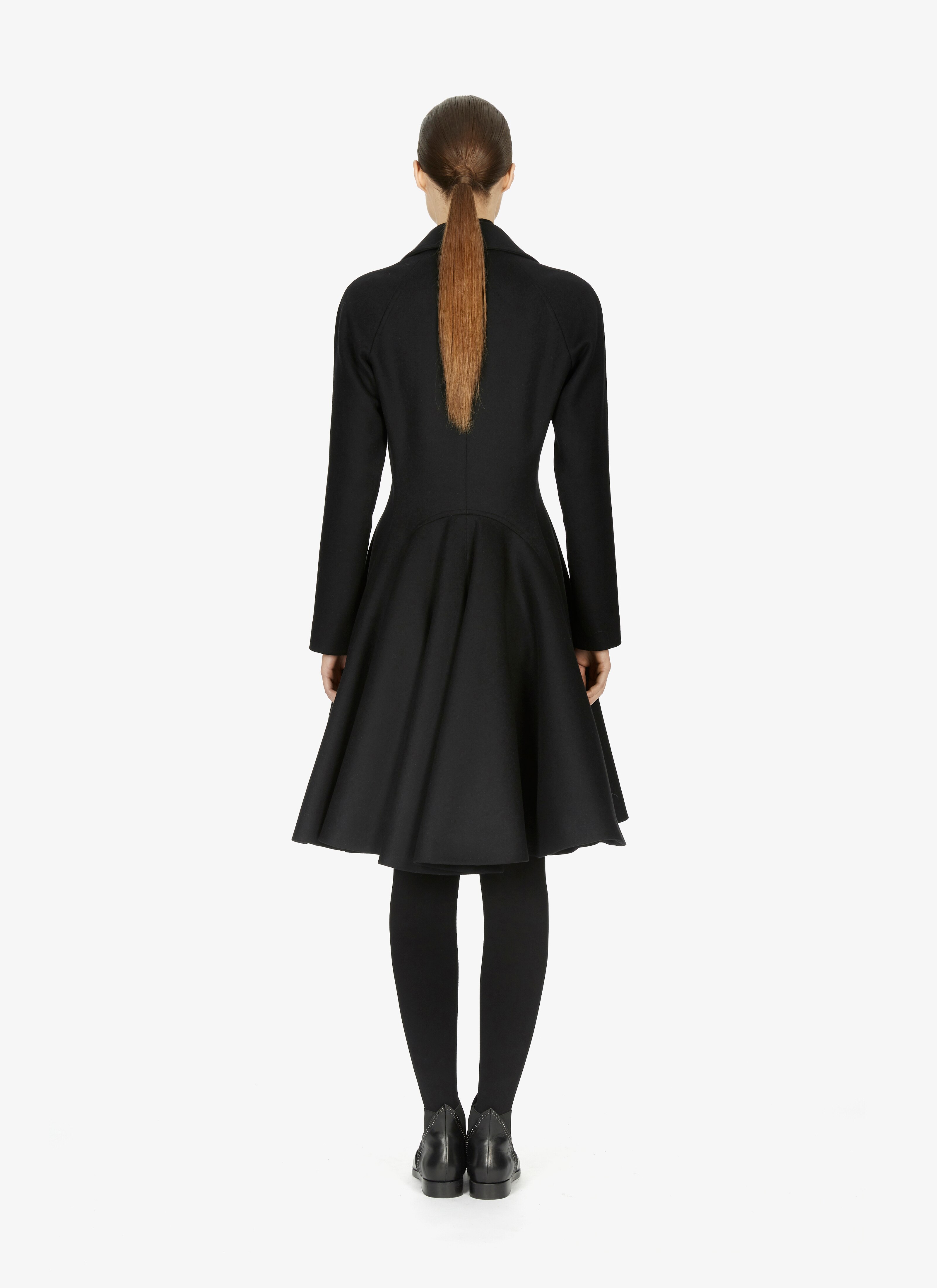 ALAÏA ブラック ダブルブレスト ウールコート
