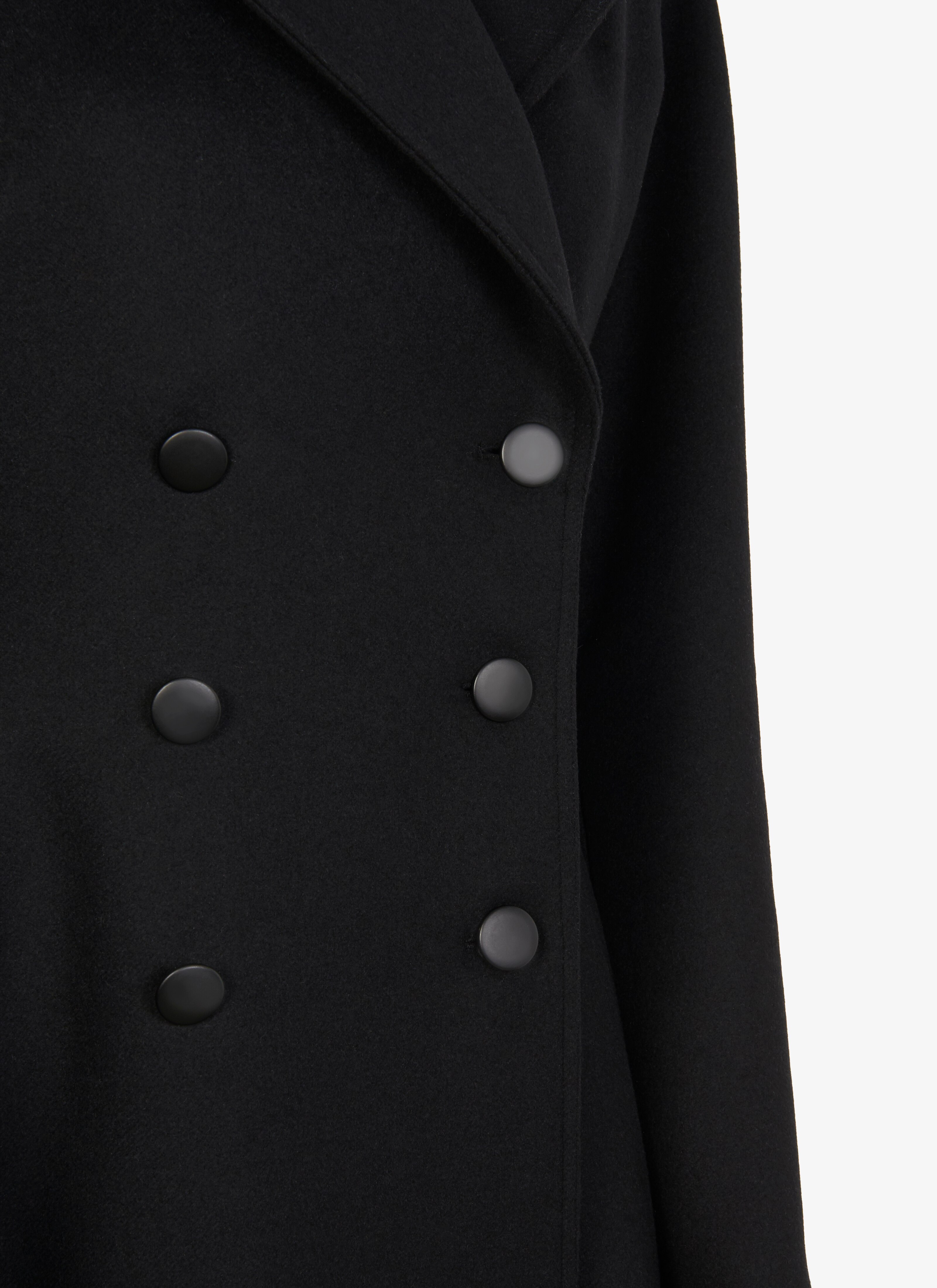 ALAÏA ブラック ダブルブレスト ウールコート