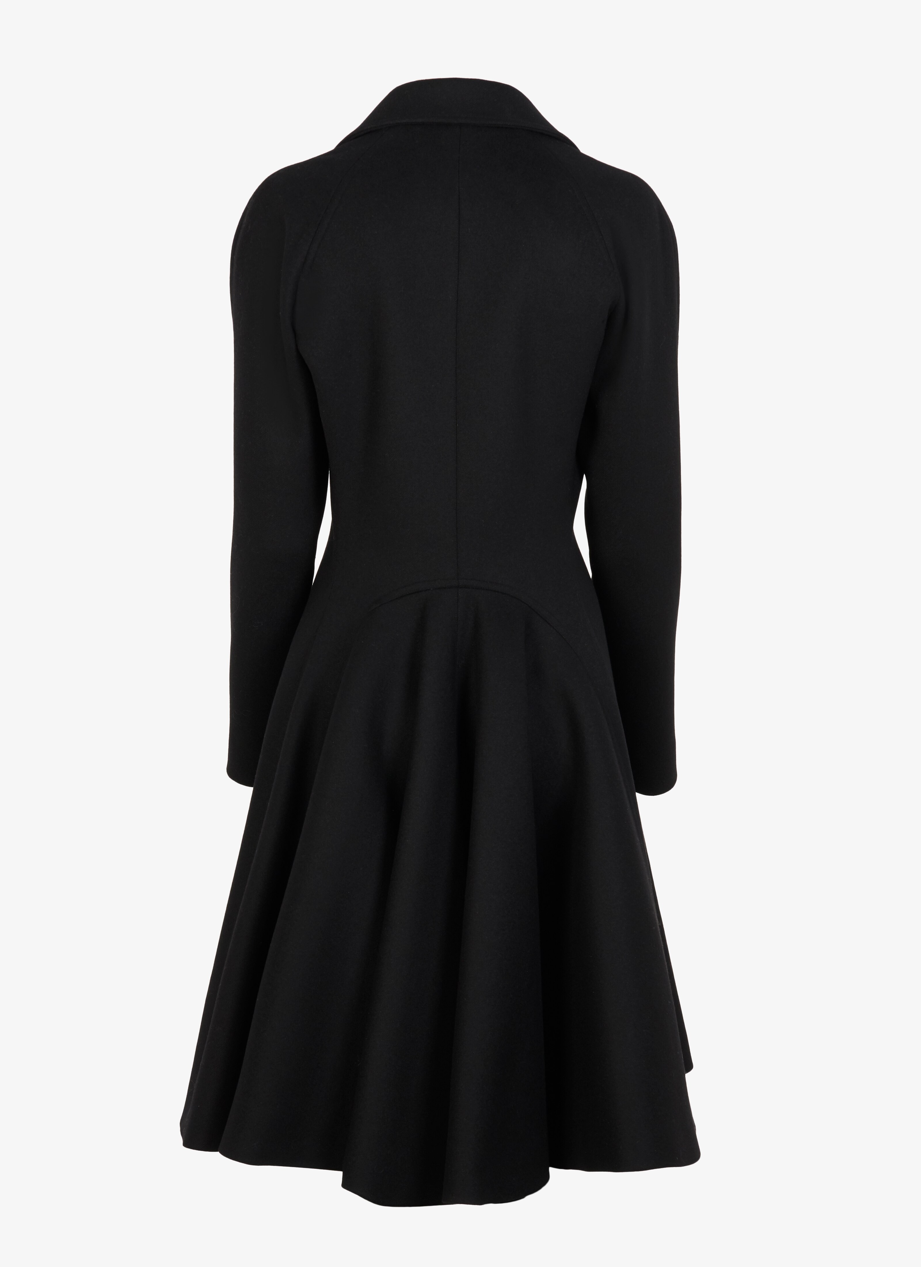 ALAÏA ブラック ダブルブレスト ウールコート
