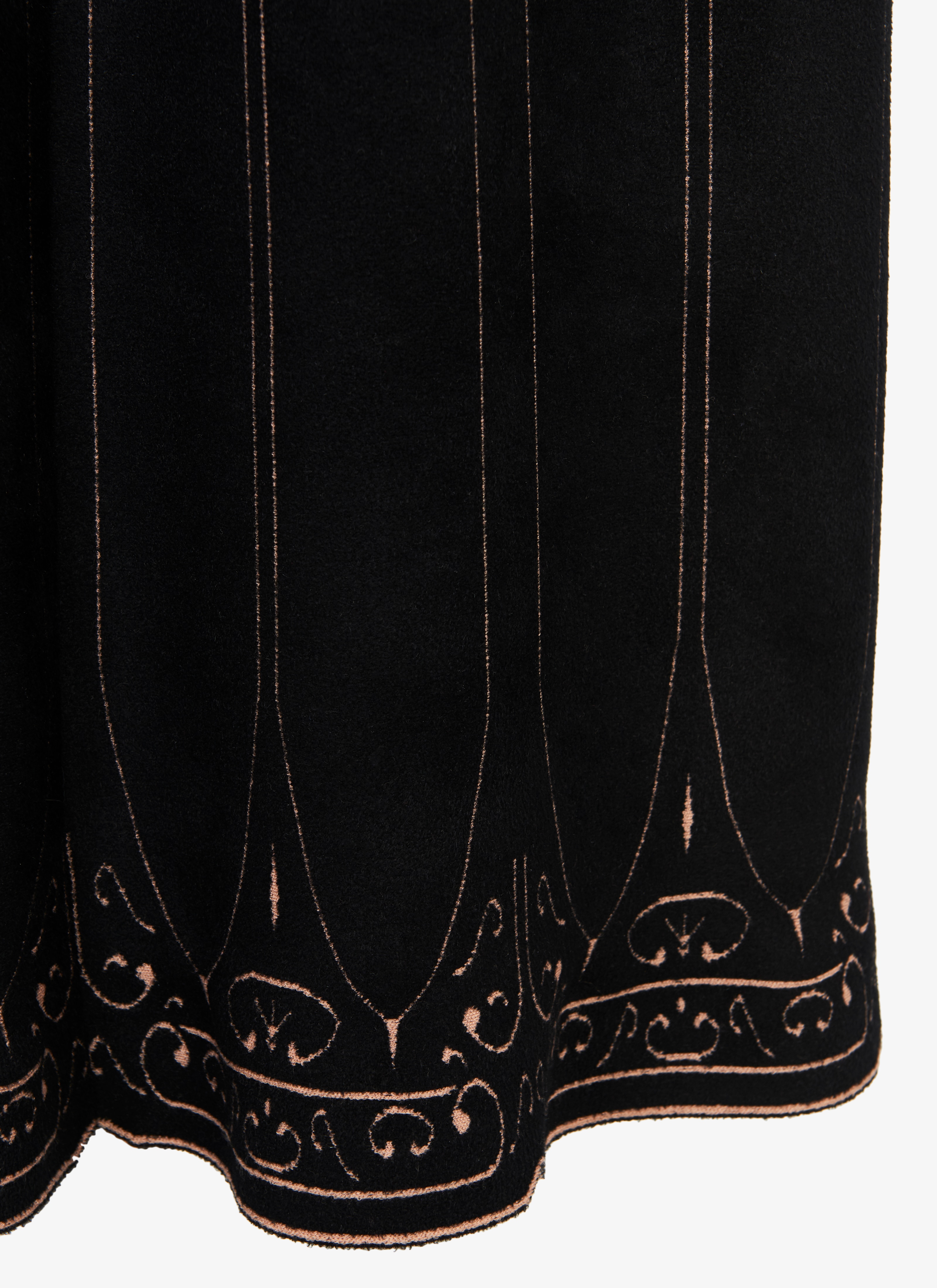 Wool-Blend Calligraphy Skirt Wool-Blend Calligraphy Skirt - maison-alaia.com